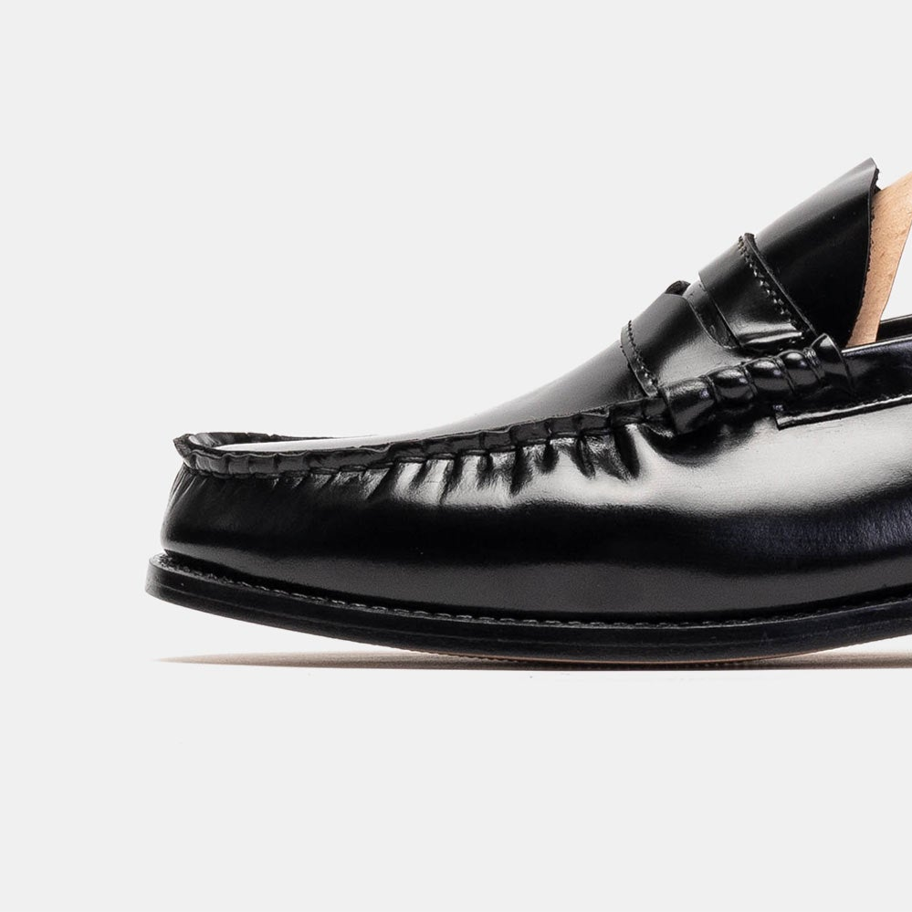 Volzak 315 Black Detachable Leather Penny Loafer