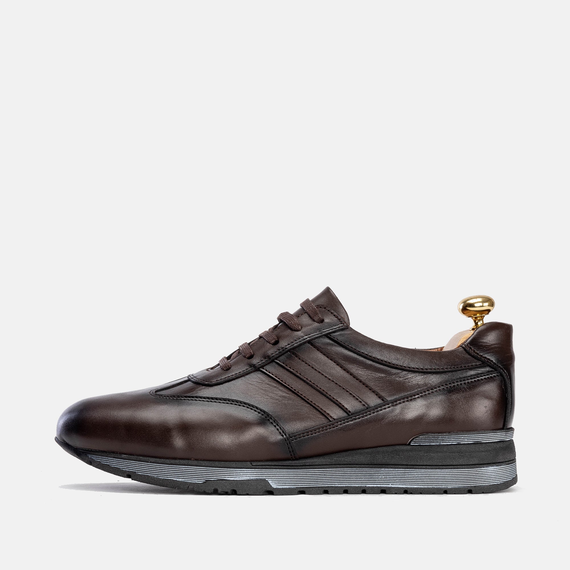 Volzak 5152 Brown Leather Sneakers