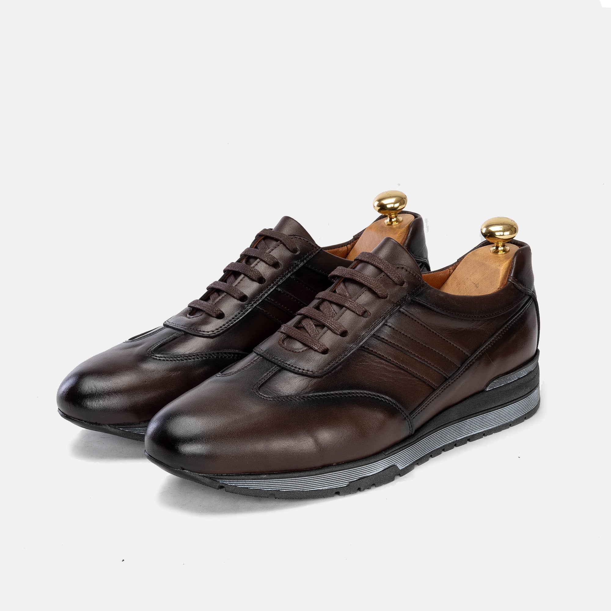 Volzak 5152 Brown Leather Sneakers