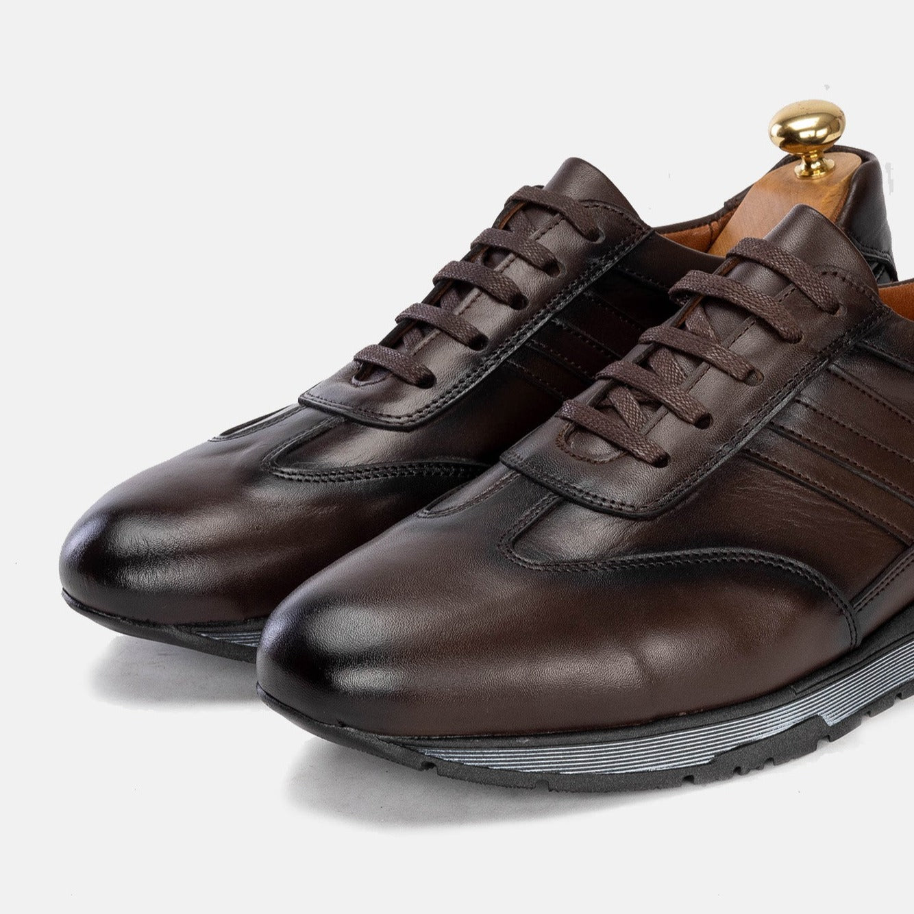 Volzak 5152 Brown Leather Sneakers