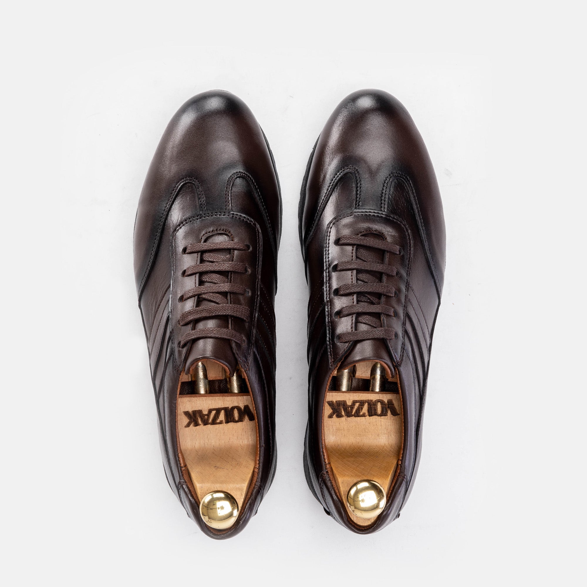 Volzak 5152 Brown Leather Sneakers