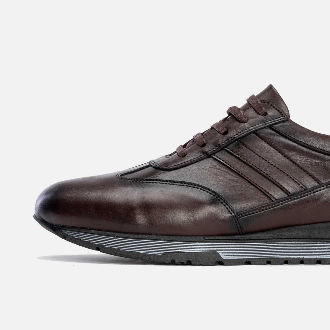 Volzak 5152 Brown Leather Sneakers