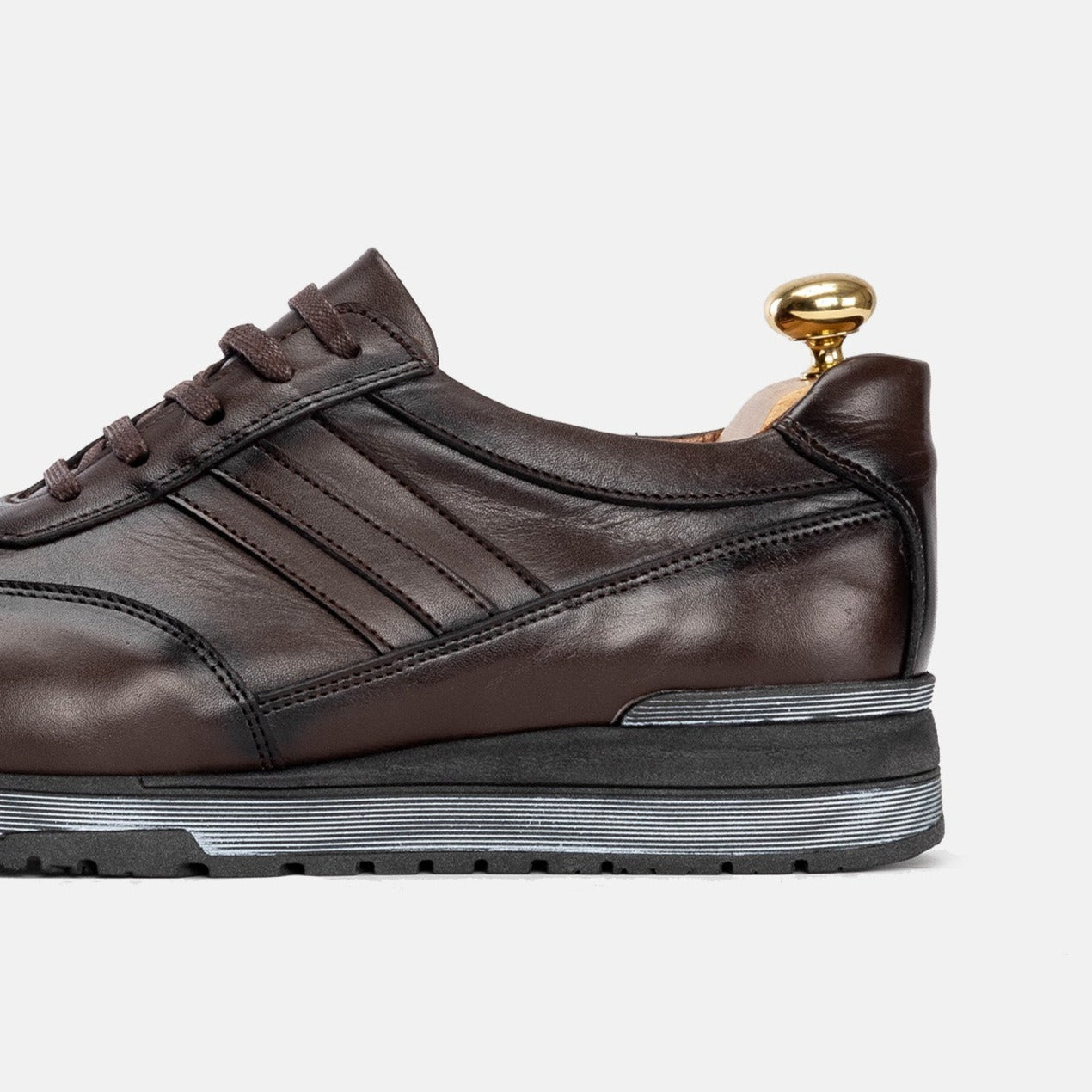Volzak 5152 Brown Leather Sneakers