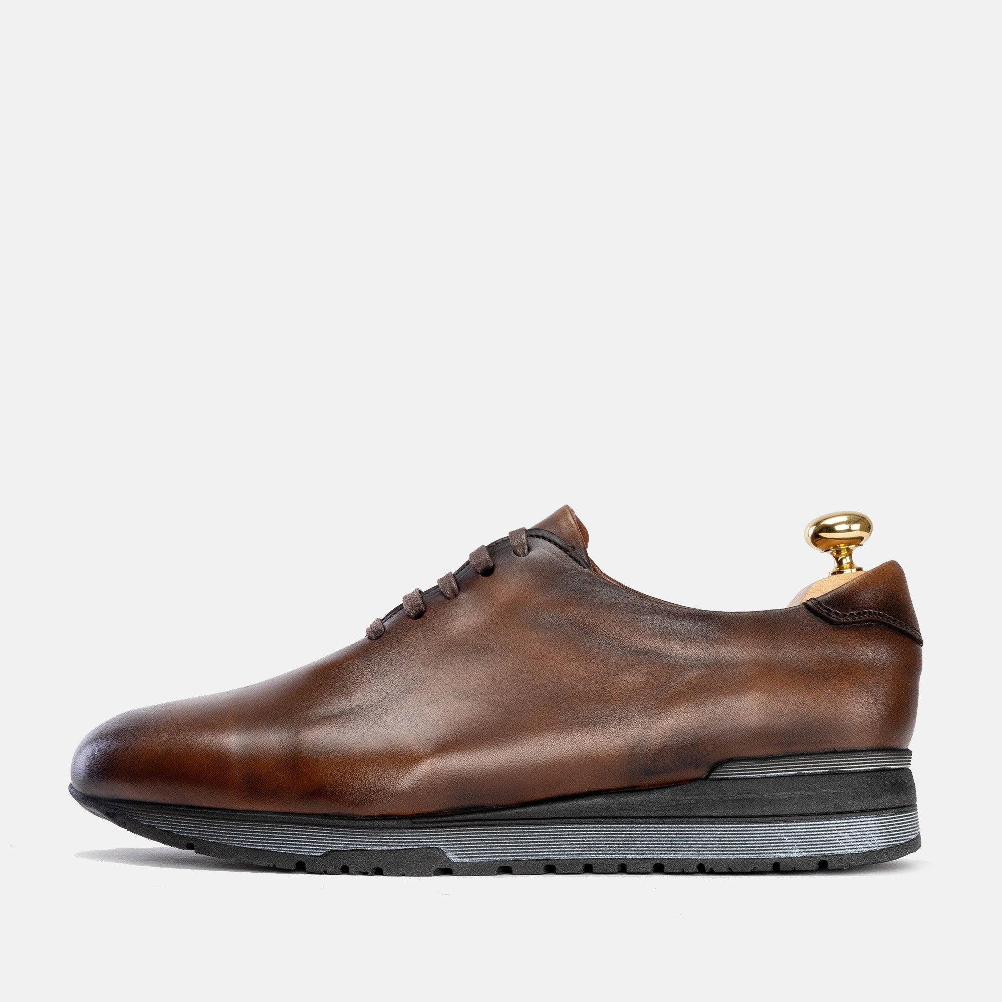 Volzak 5154 Vintage Brown Leather Sneakers