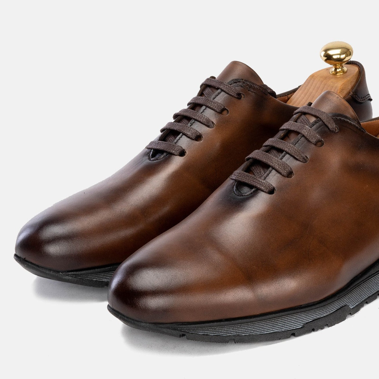 Volzak 5154 Vintage Brown Leather Sneakers