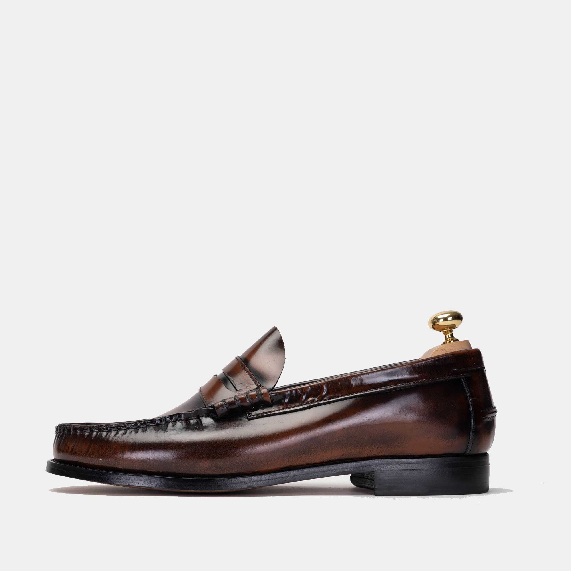 Volzak 315 Detachable Leather Penny Loafer Vintage Brown