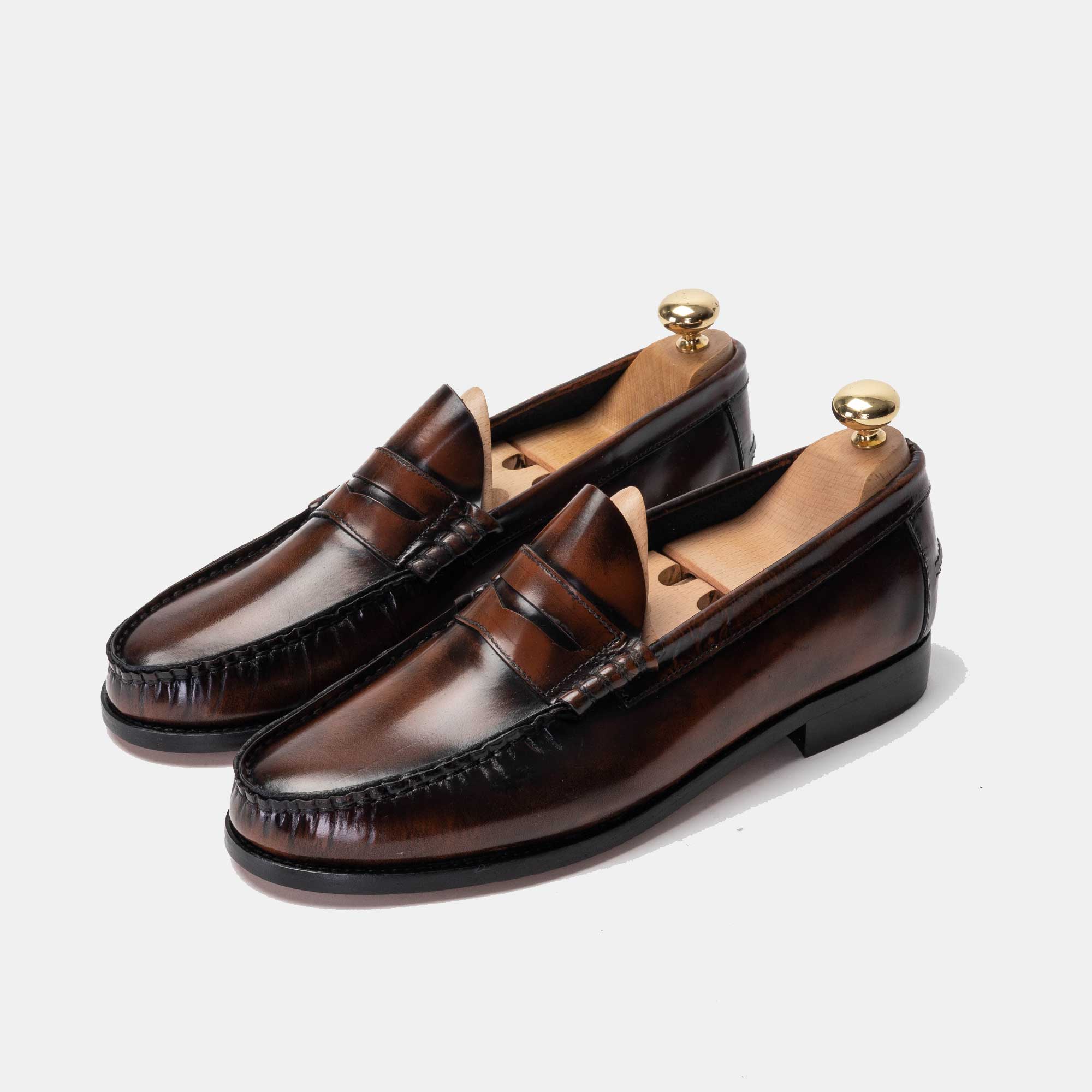 Volzak 315 Detachable Leather Penny Loafer Vintage Brown