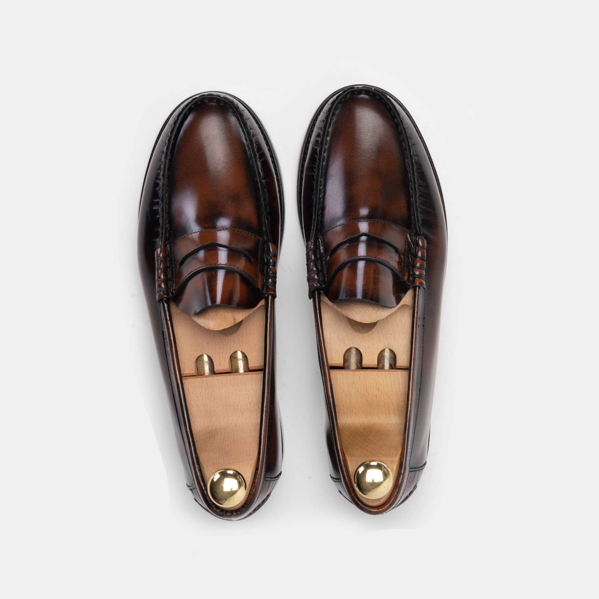 Volzak 315 Detachable Leather Penny Loafer Vintage Brown