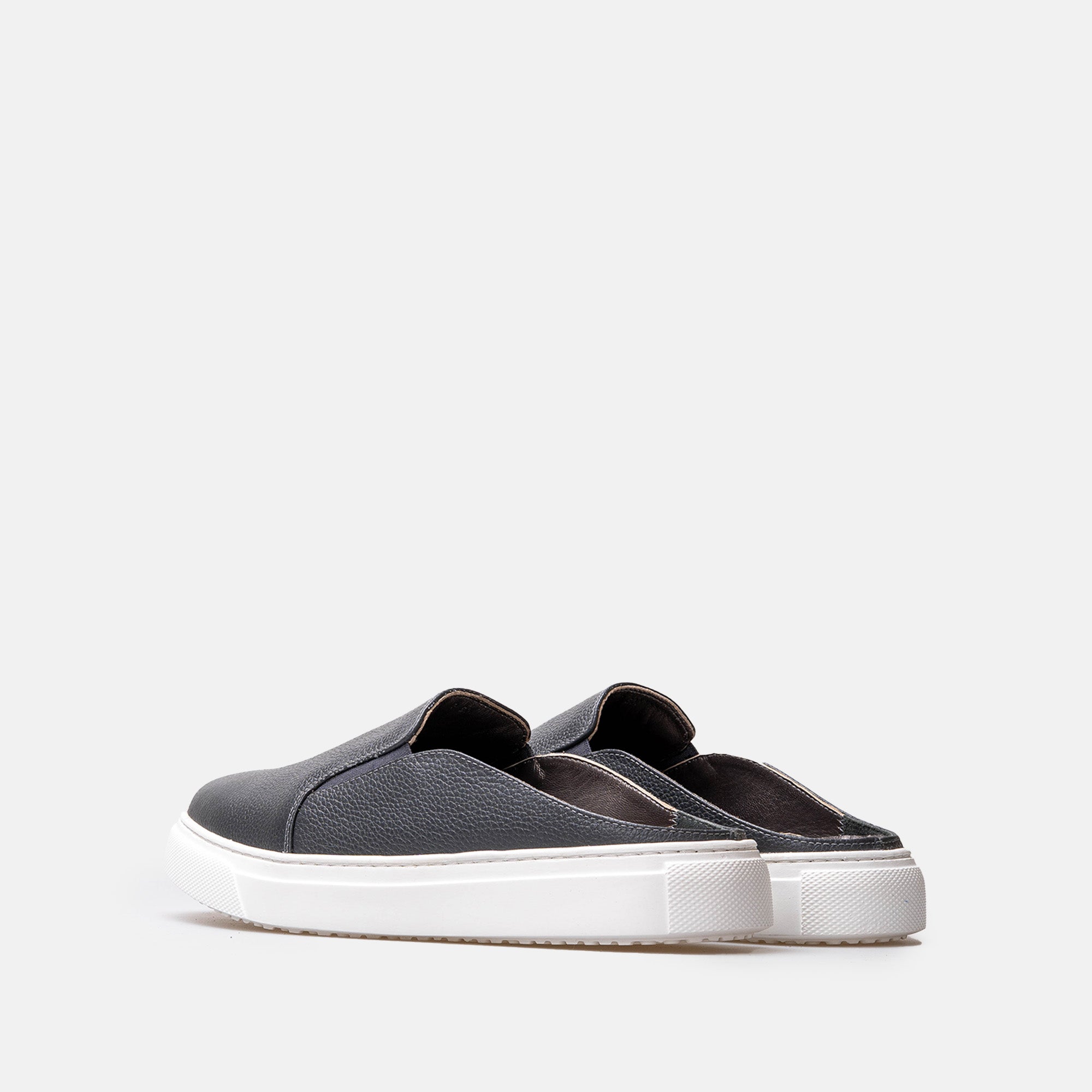 Volzak 301 Grey Leather Mule