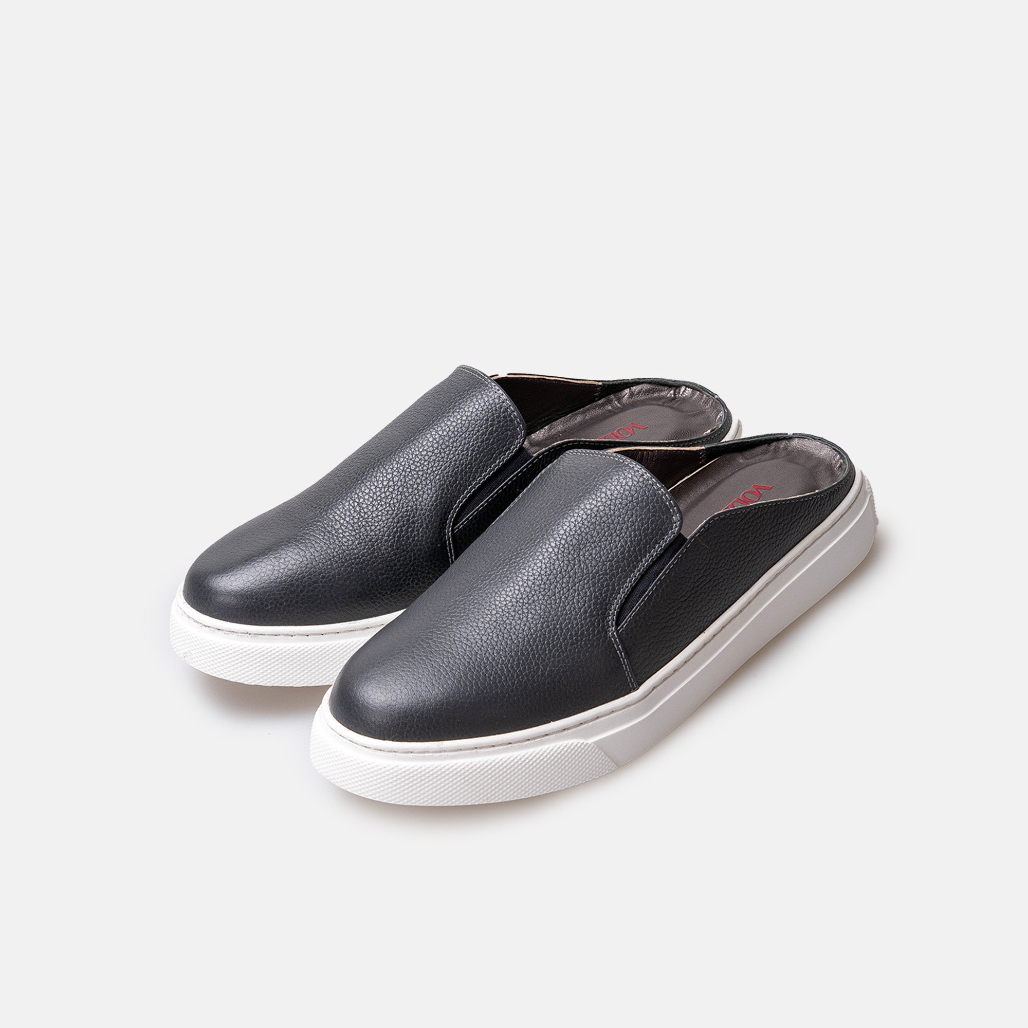Volzak 301 Grey Leather Mule
