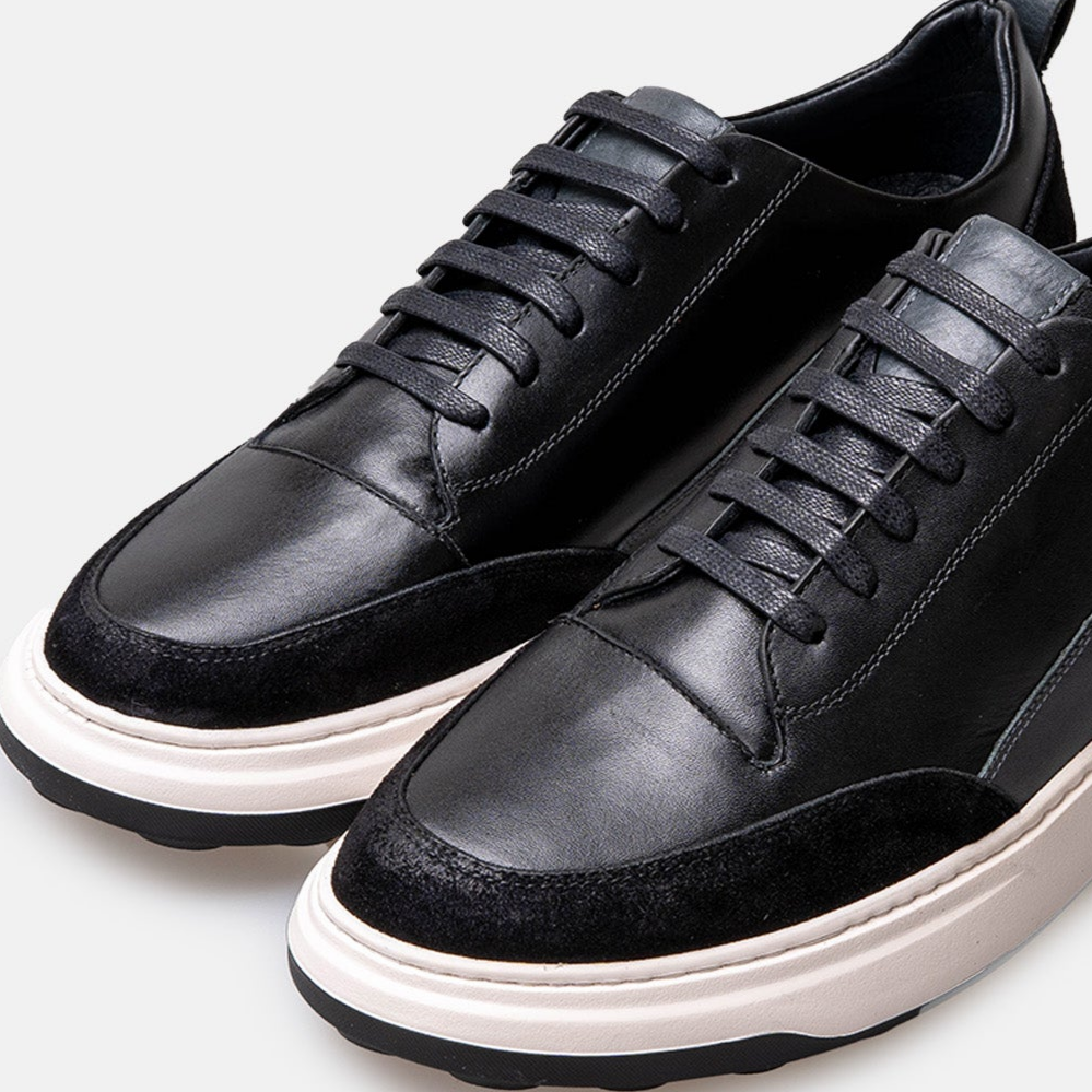 Volzak 6056 Black leather sneaker