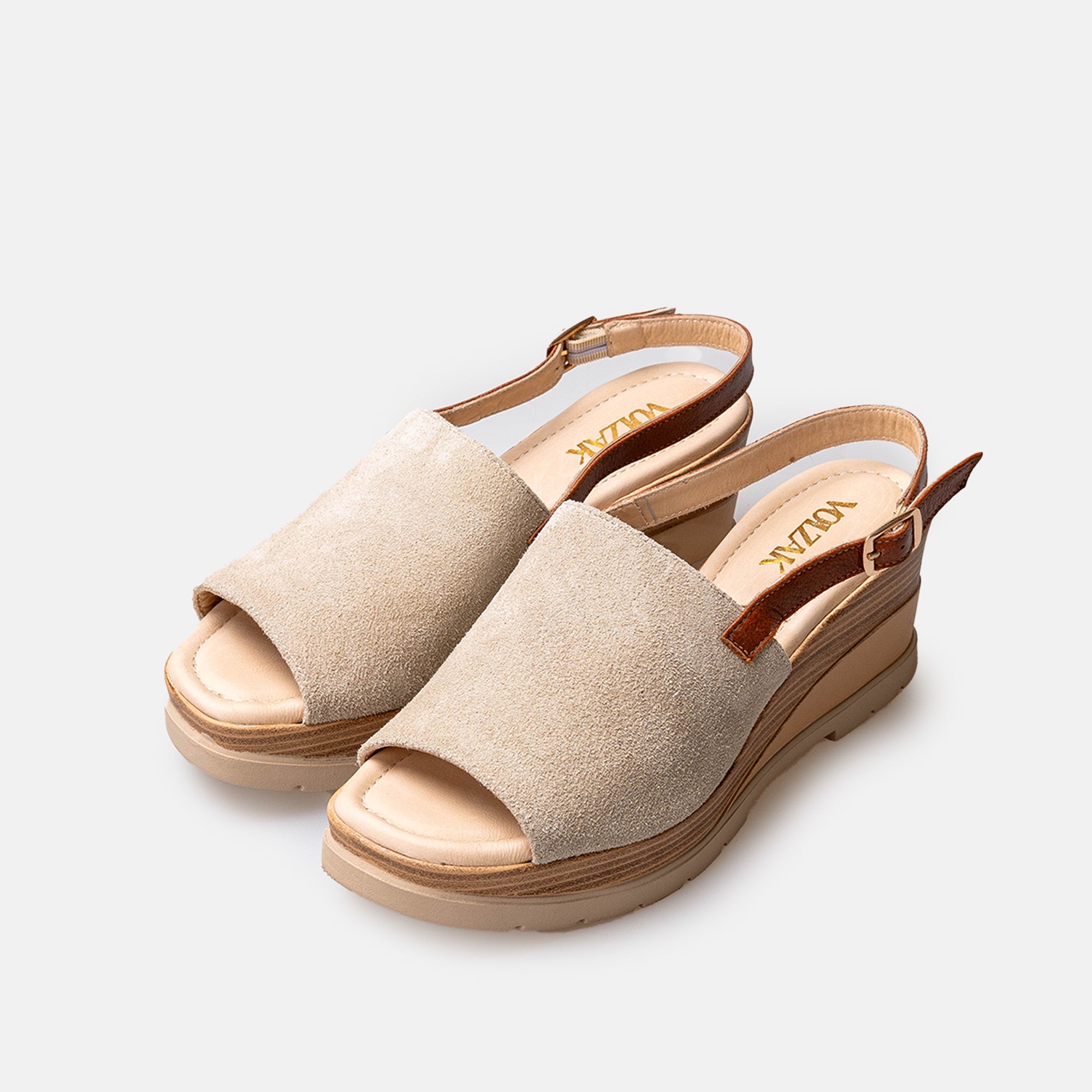 Volzak 5010 Suede sandal Beige