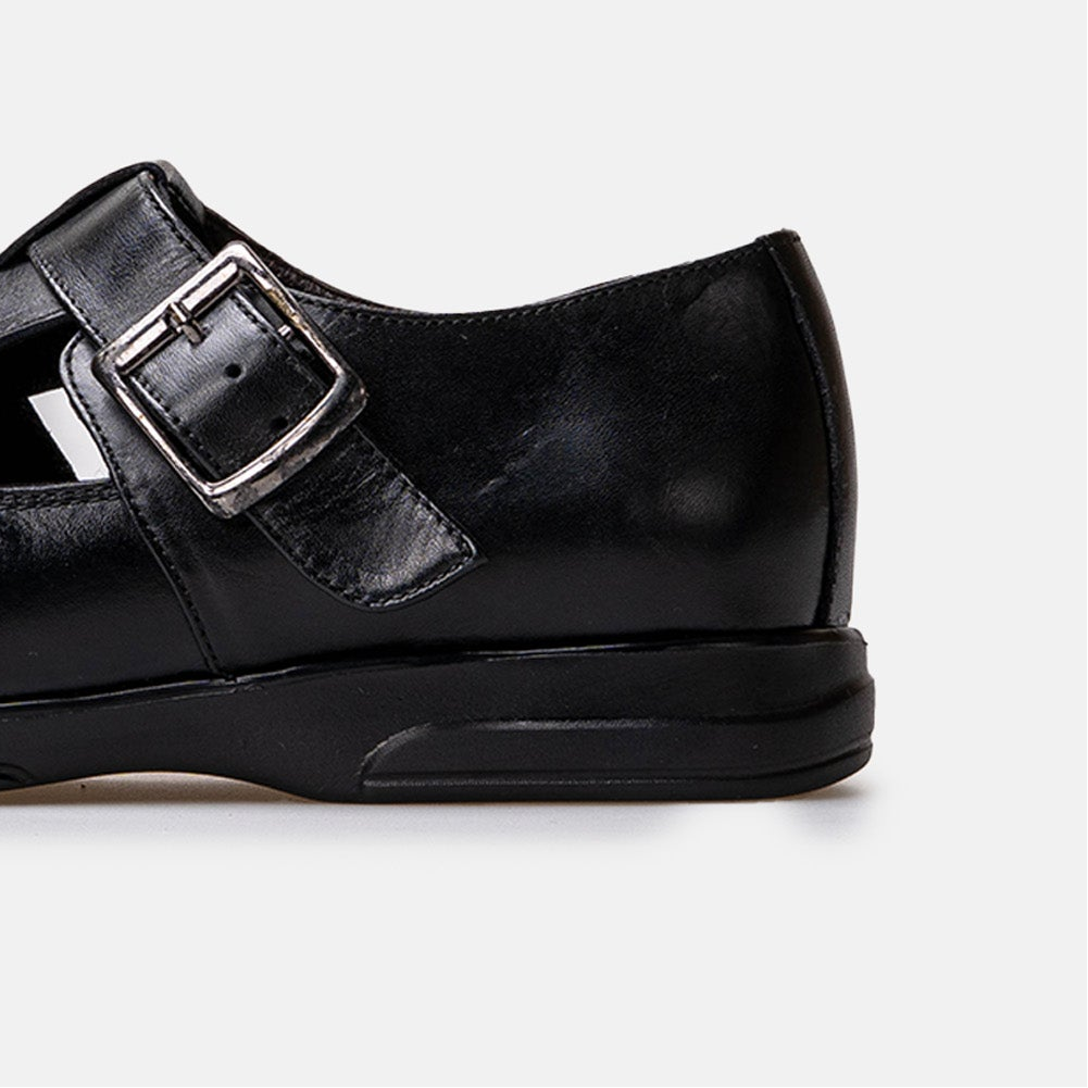 Volzak 5422 Black Leather Sandal