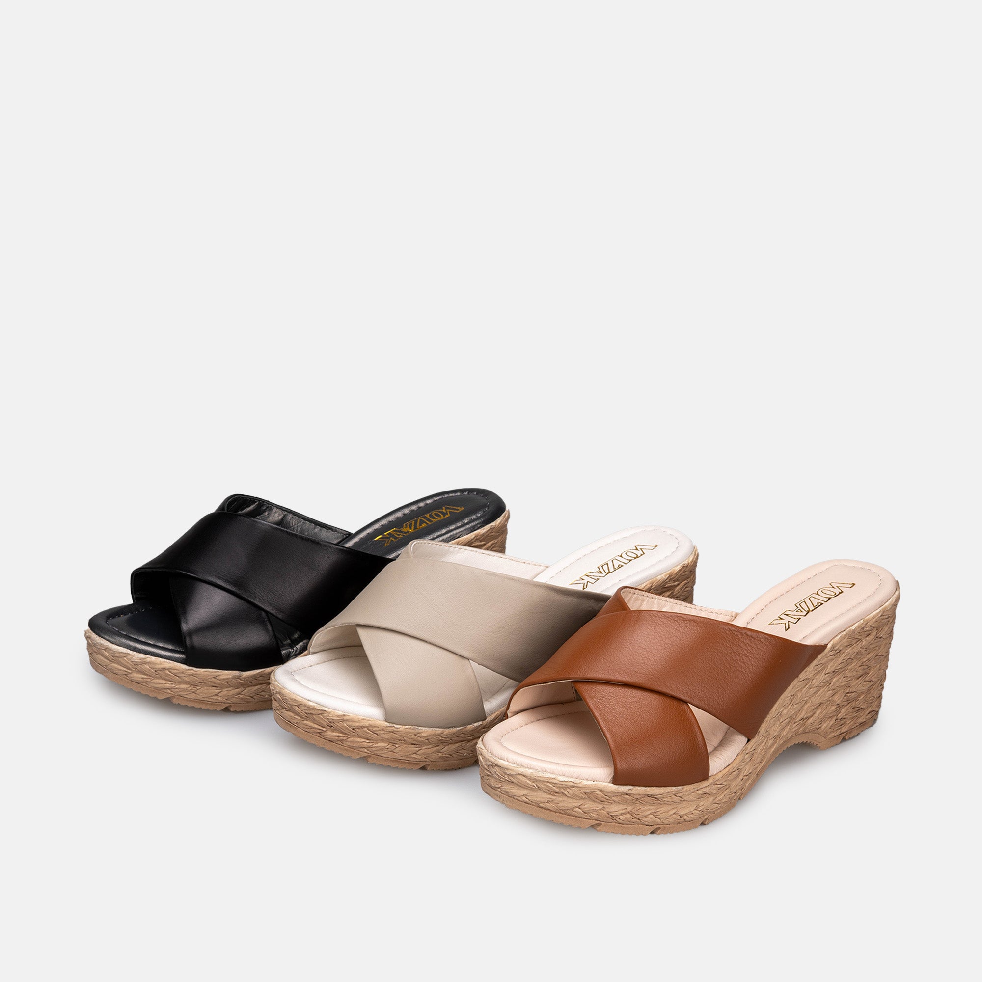Volzak 149 Sandale en cuir Beige