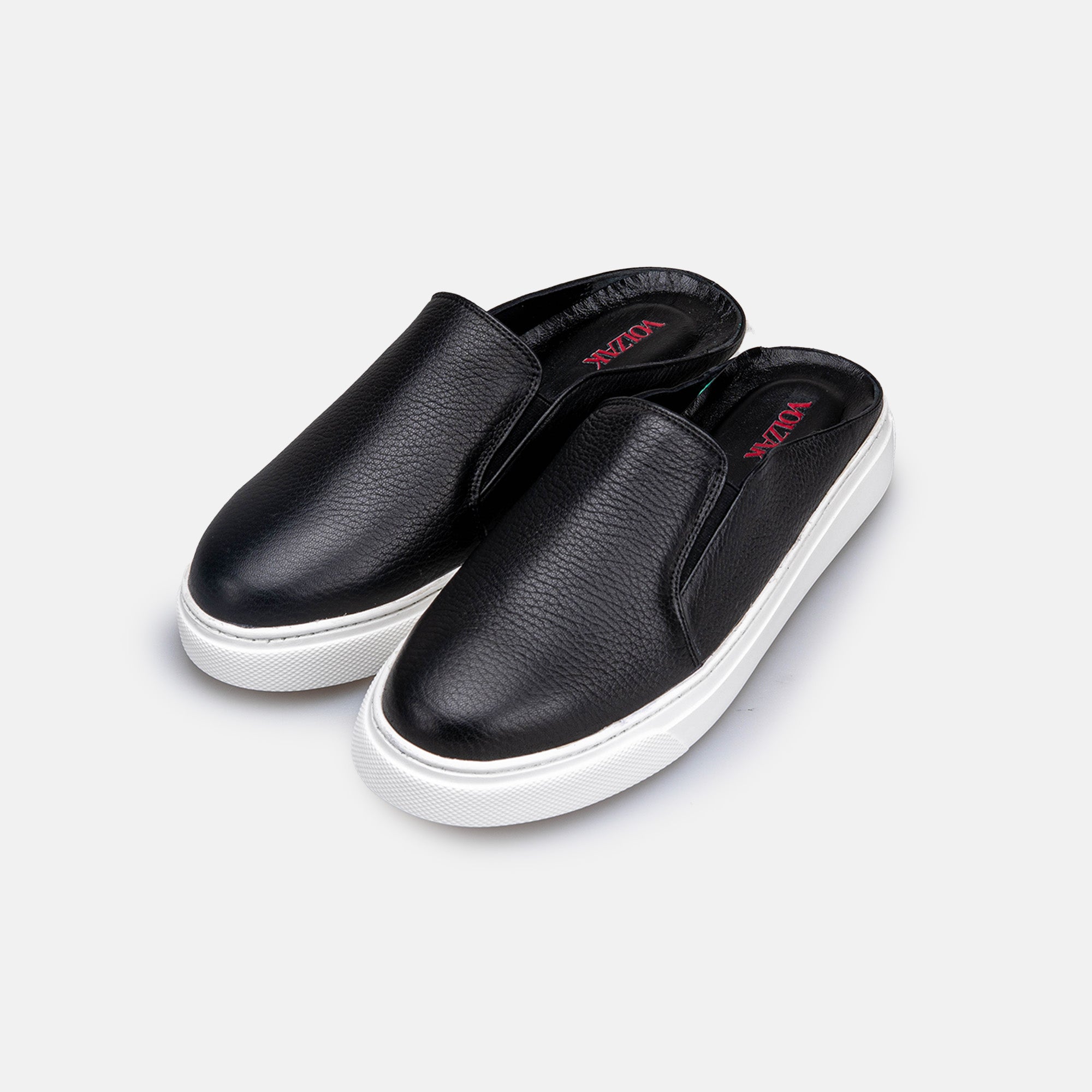 Volzak 301 Grey Leather Mule