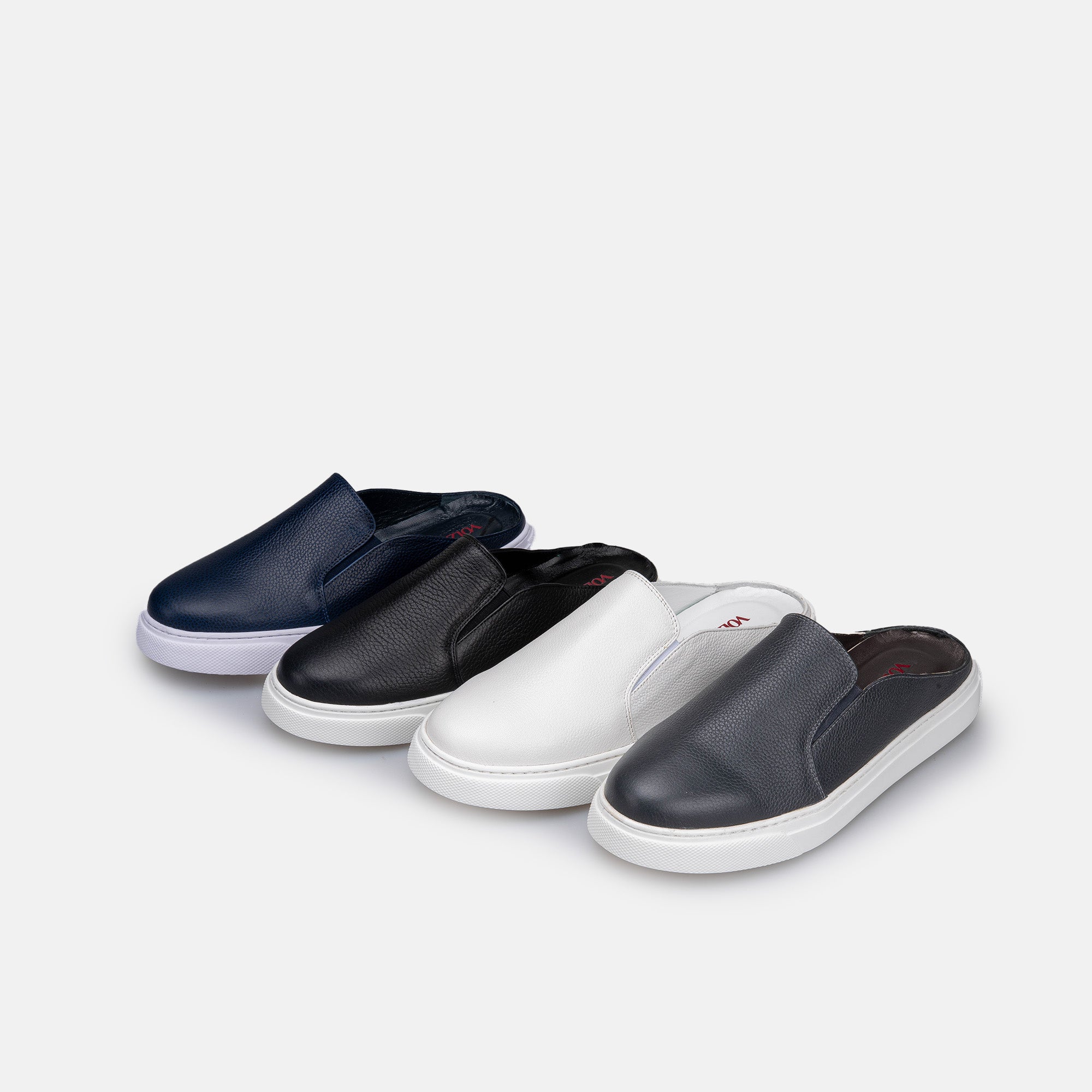 Volzak 301 Grey Leather Mule