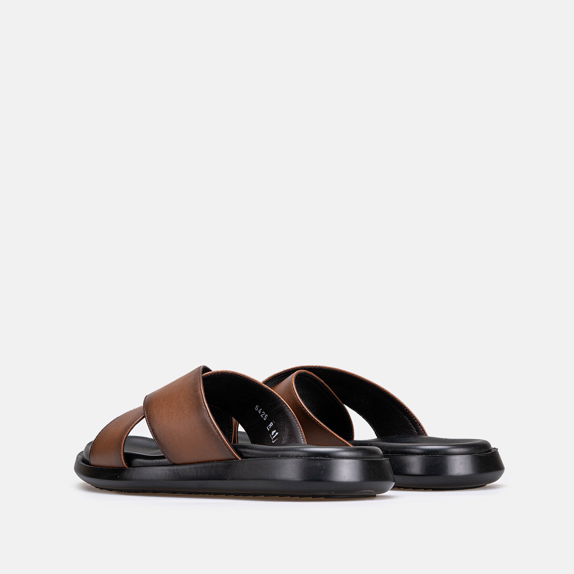 Volzak 5425 Sandale en cuir Marron vintage