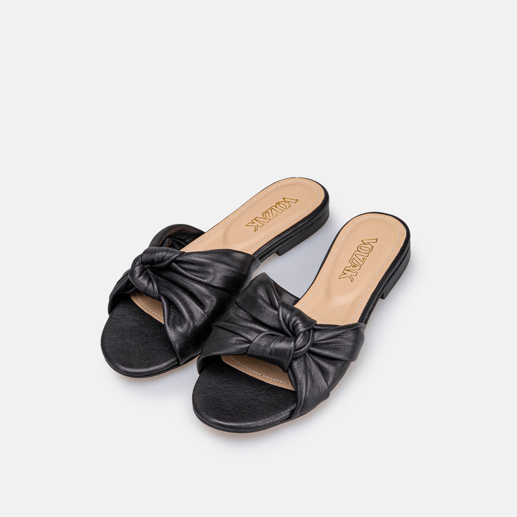 Volzak 524 Sandale en cuir Noir