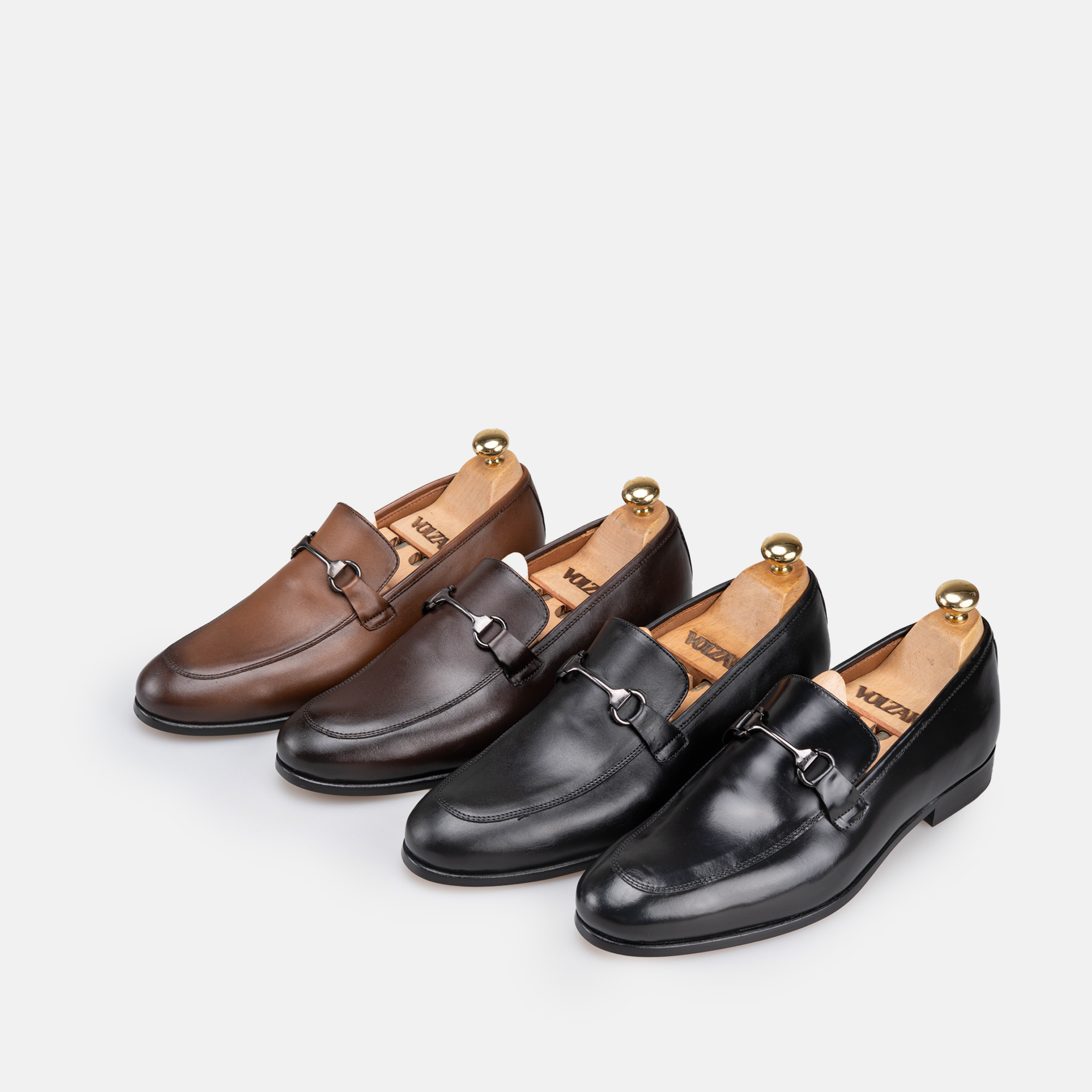 Volzak 5434 chaussure en cuir Marron Vintage
