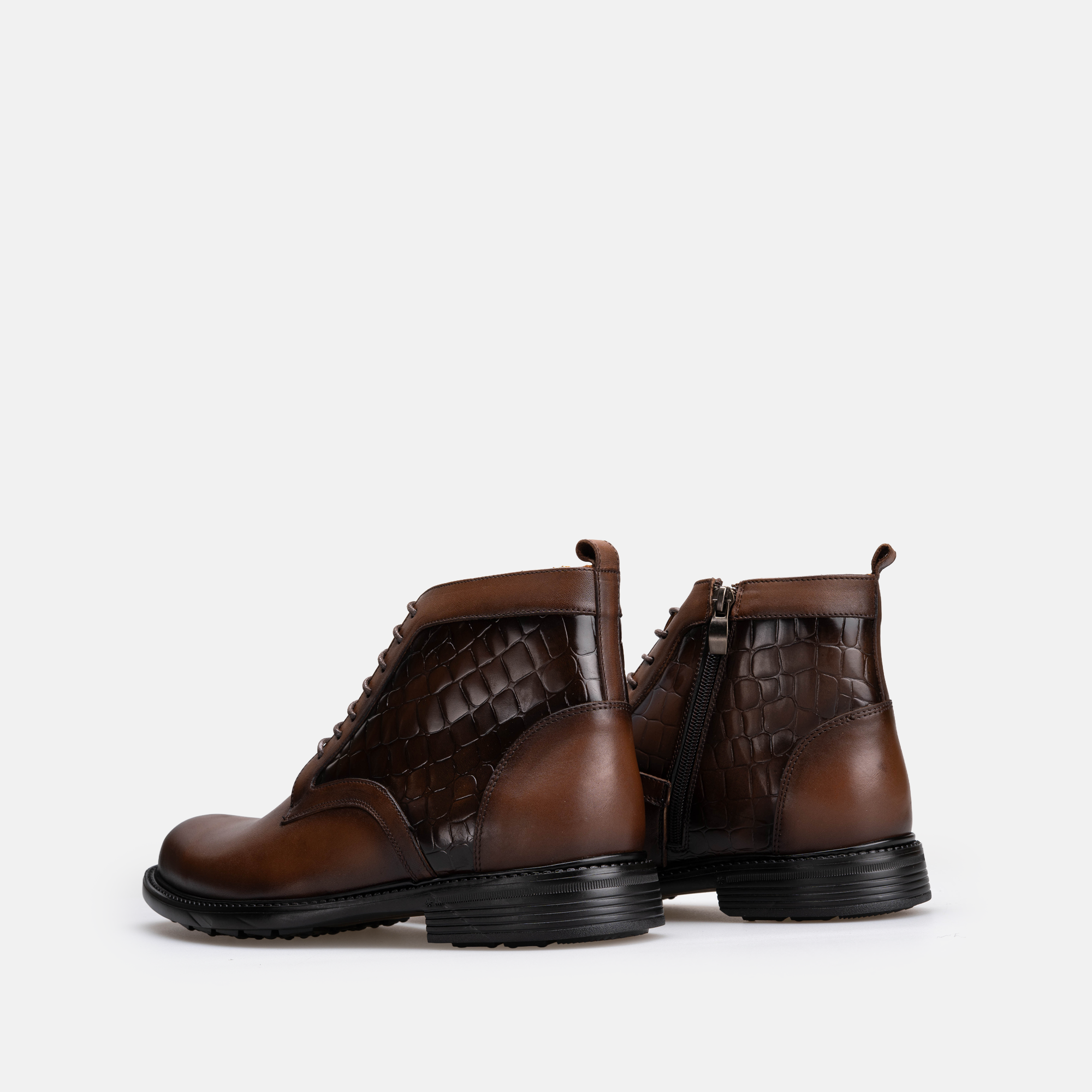 Volzak 5511 Bottine en cuir Marron Vintage