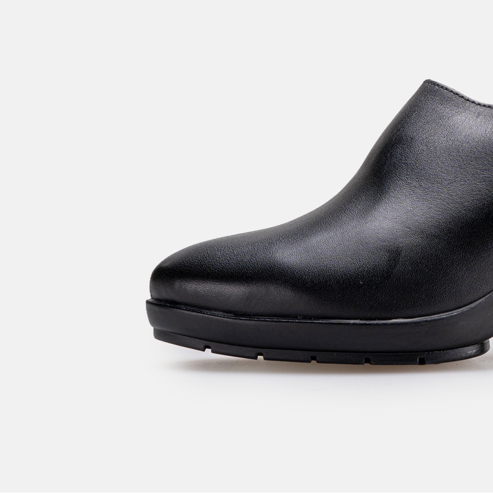 Volzak 686 Sabot à talon en cuir Noir