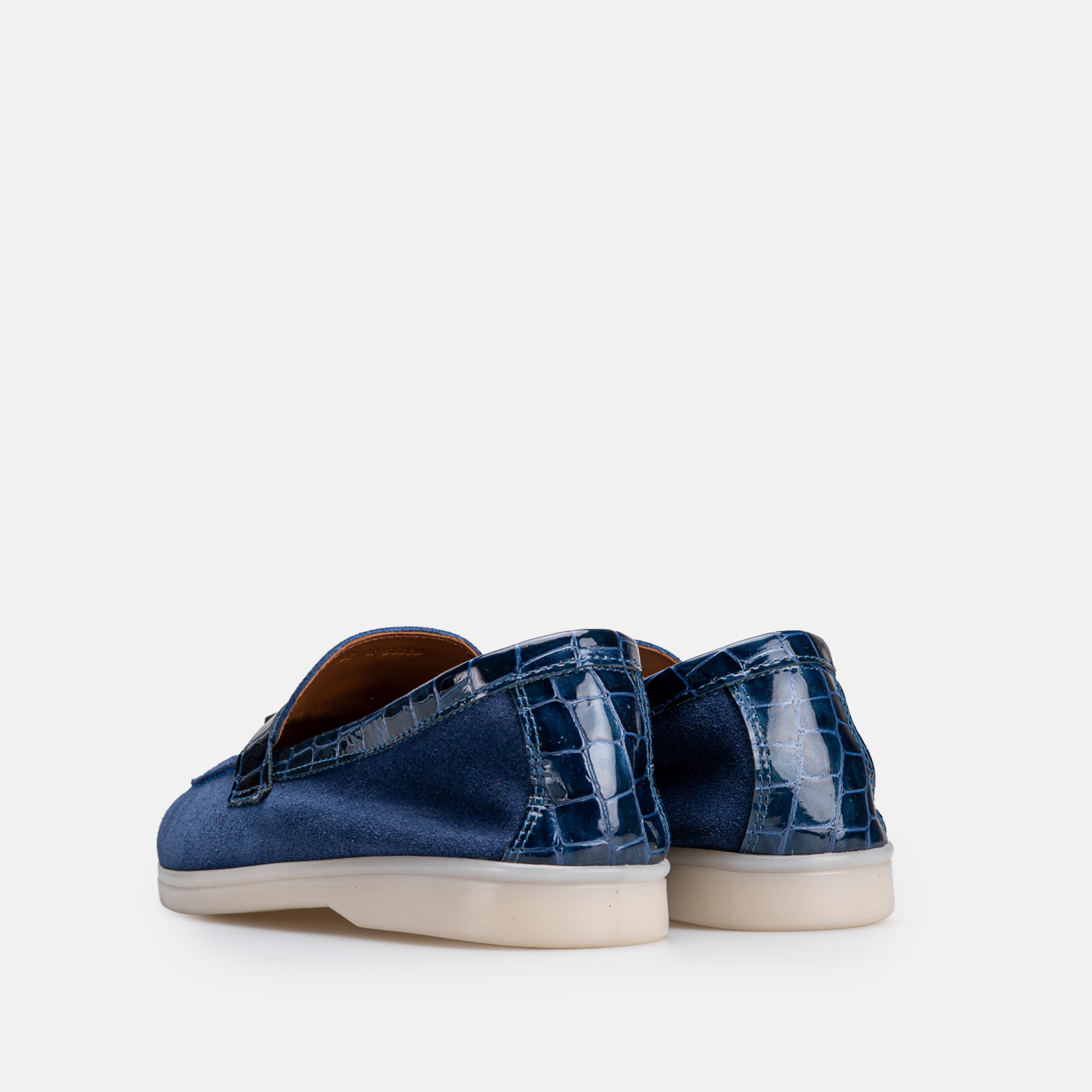 Volzak 32 s mocassin en daim Bleu