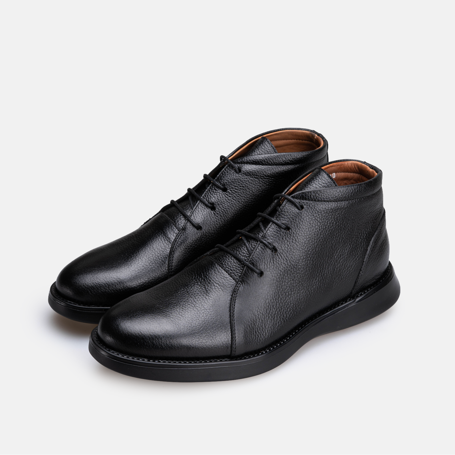Volzak 5521 Bottine en cuir Noir Grainé