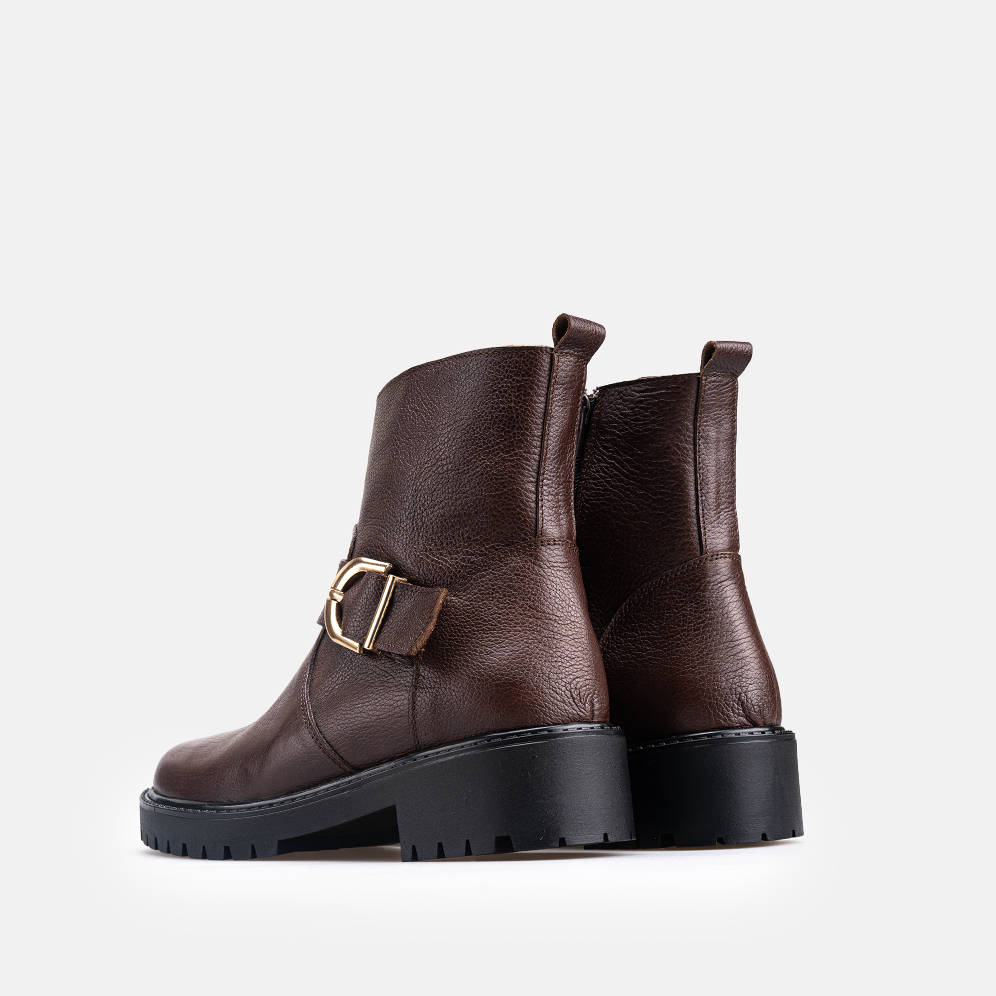 Volzak 1011 Bottine en cuir Marron Grainé