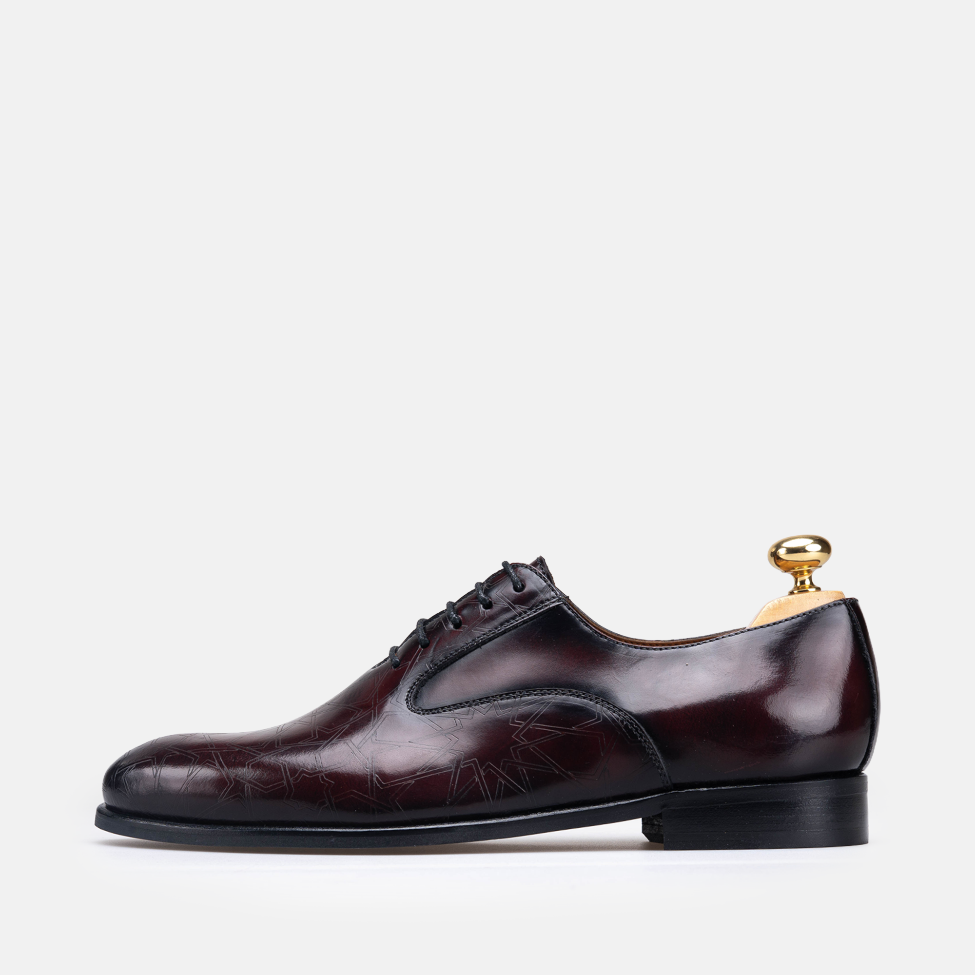 Volzak Zellige chaussure en cuir Bordeaux Démasquable