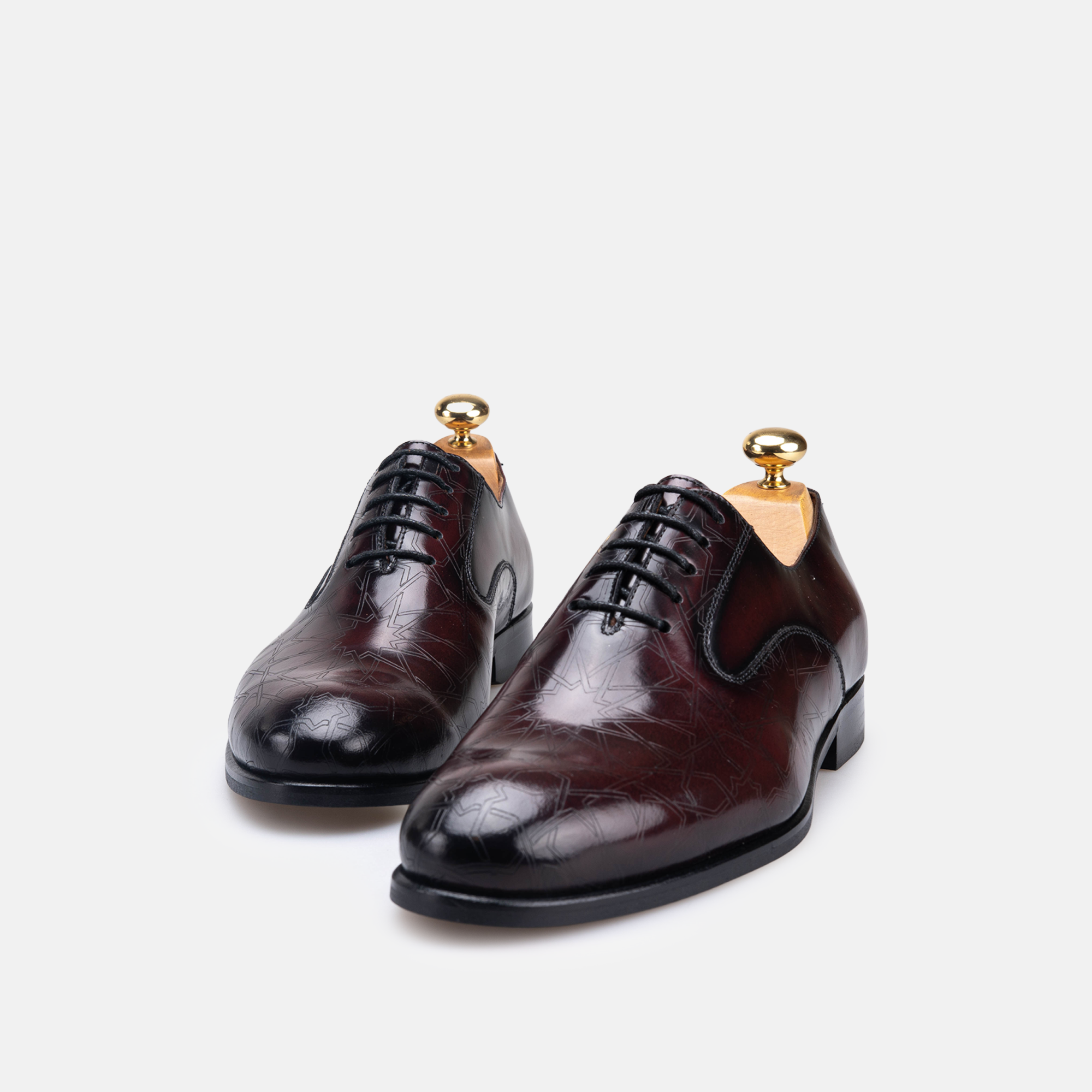 Volzak Zellige chaussure en cuir Bordeaux Démasquable