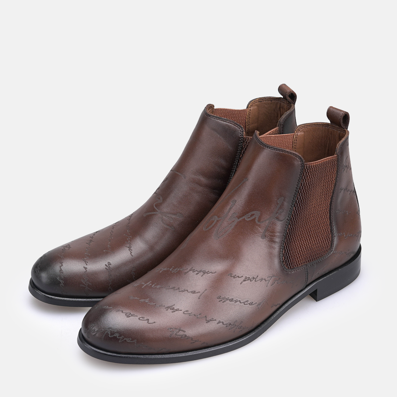 Volzak 5544 Bottine en cuir Marron Vintage