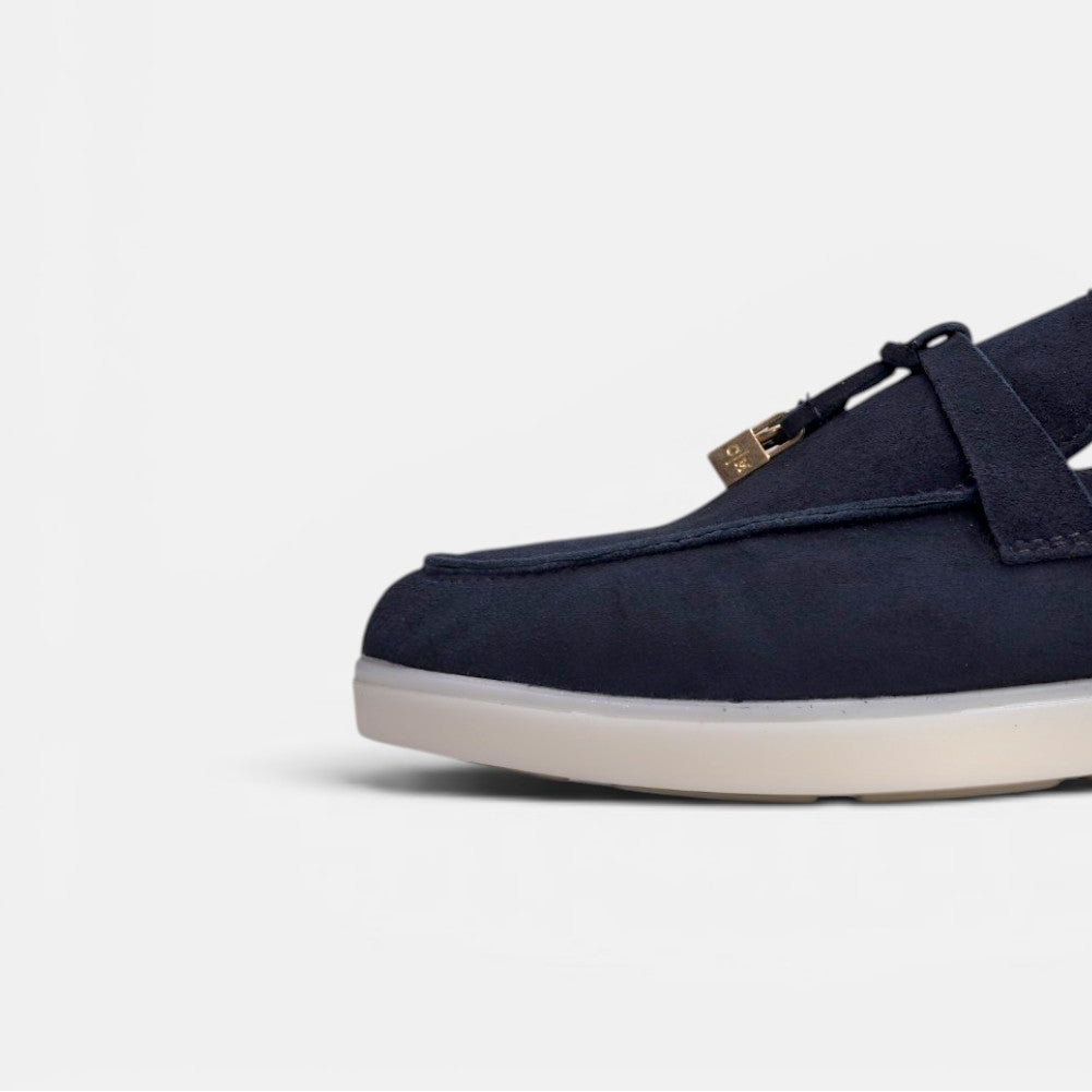 Volzak 279 Mocassin en daim Bleu