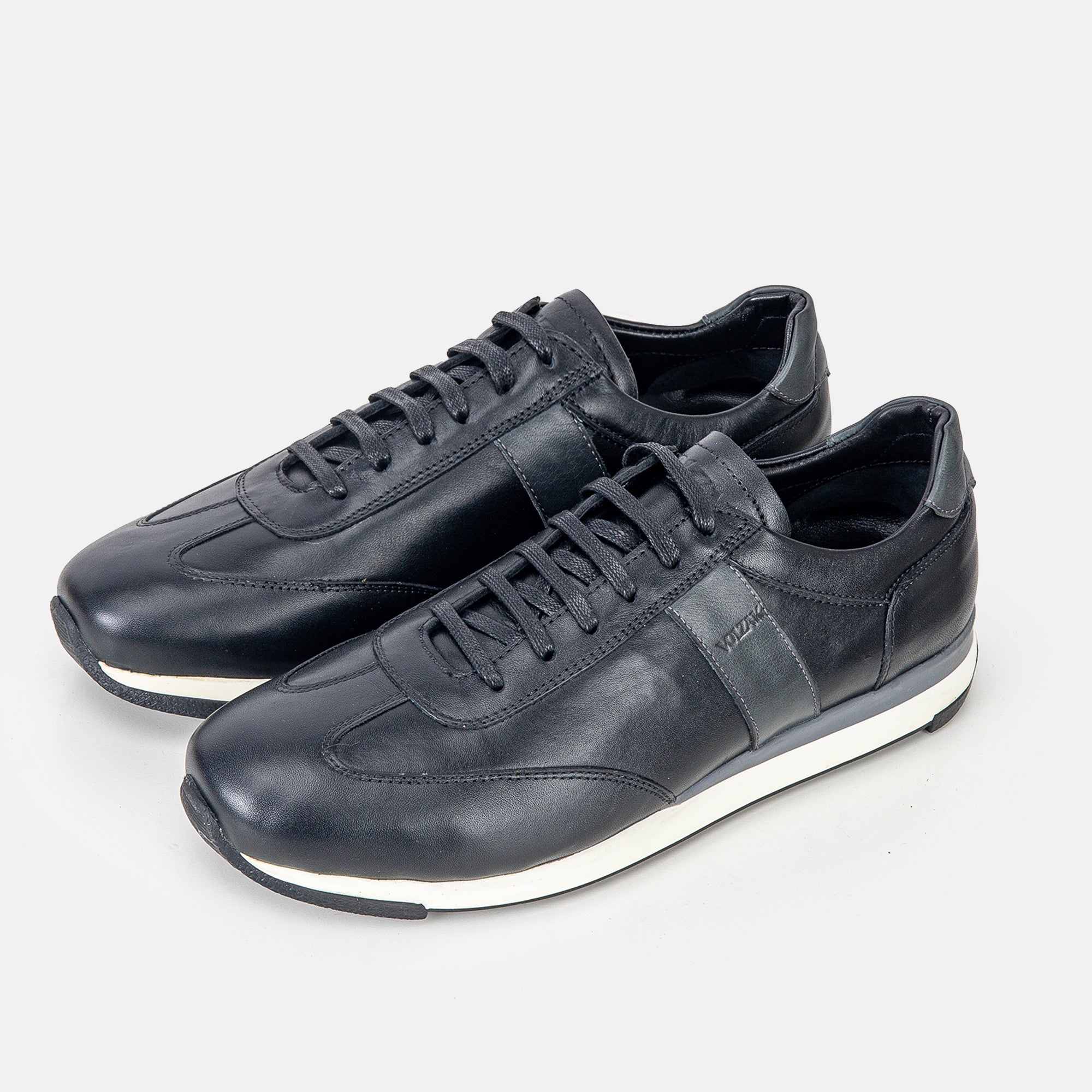 Volzak 6048 Leather Sneakers Black Grey