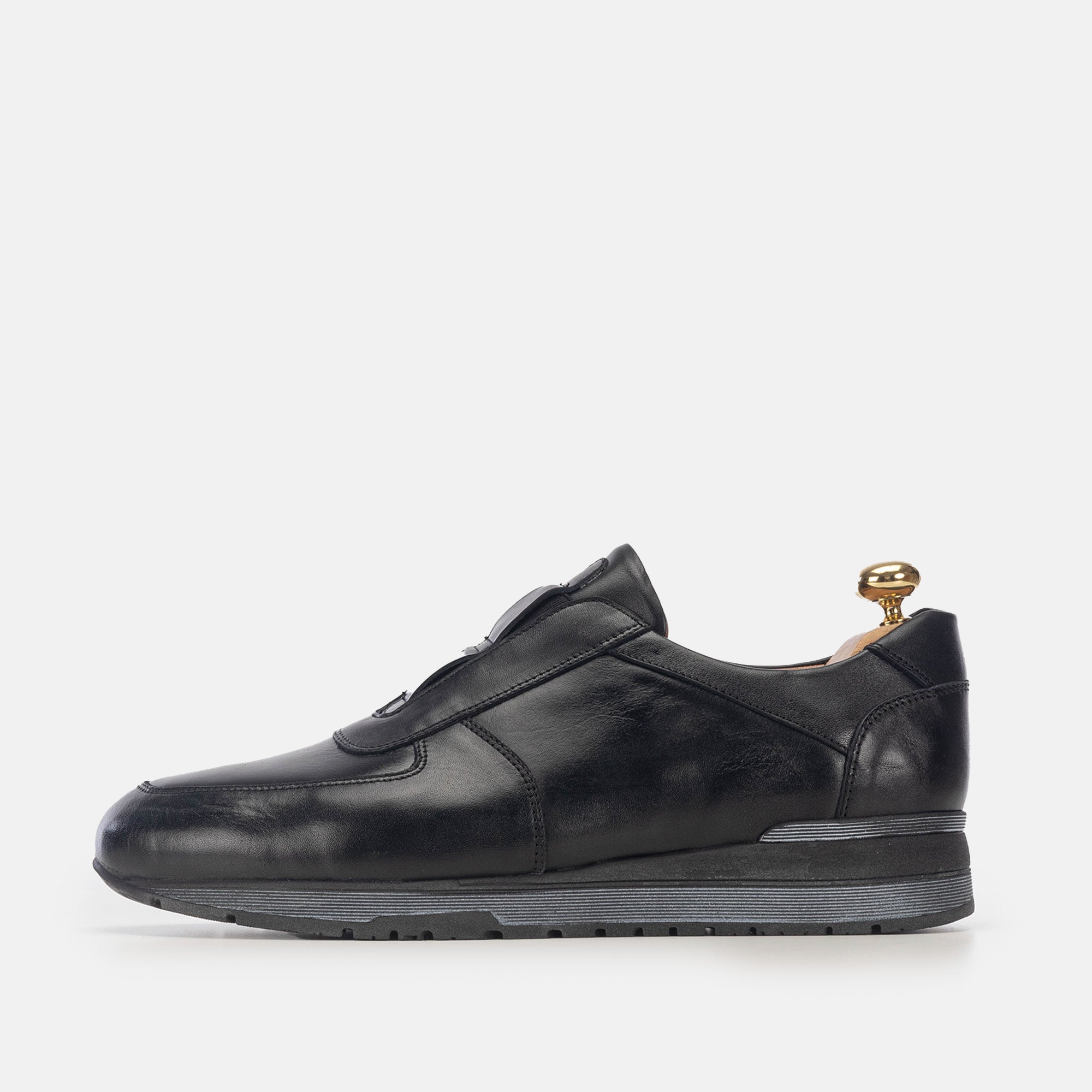 Volzak 5227 Black Leather Sneakers