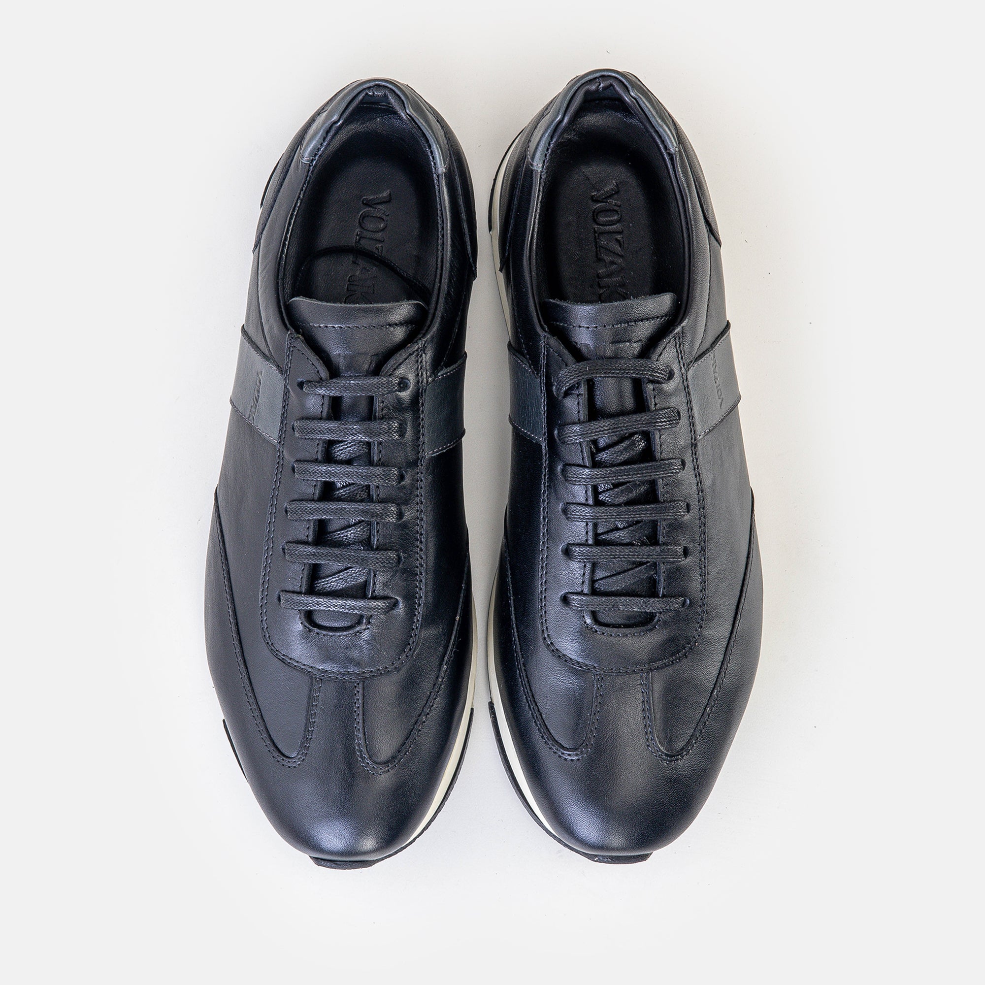 Volzak 6048 Leather Sneakers Black Grey