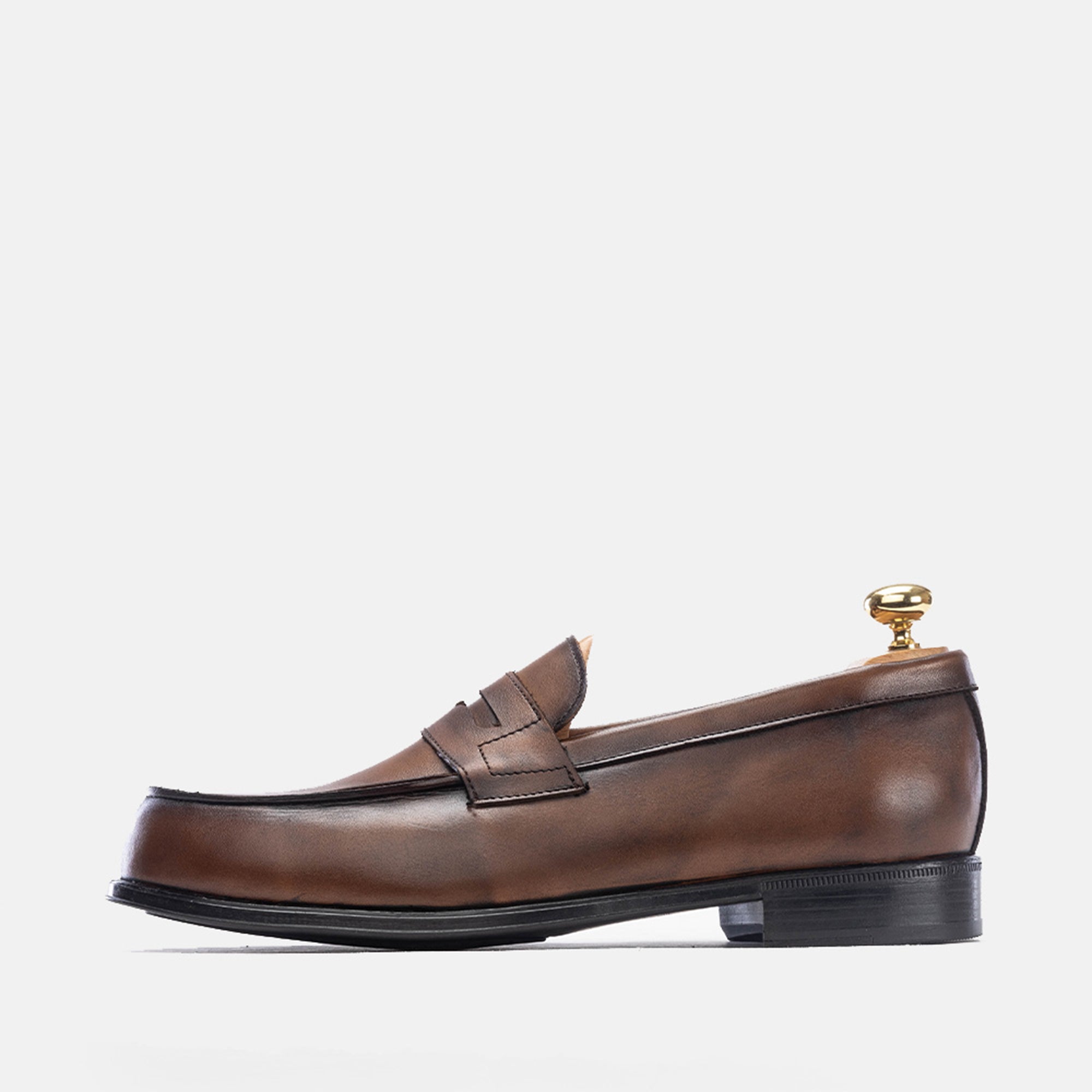 Volzak 5157 Vintage Brown Leather Penny Loafer