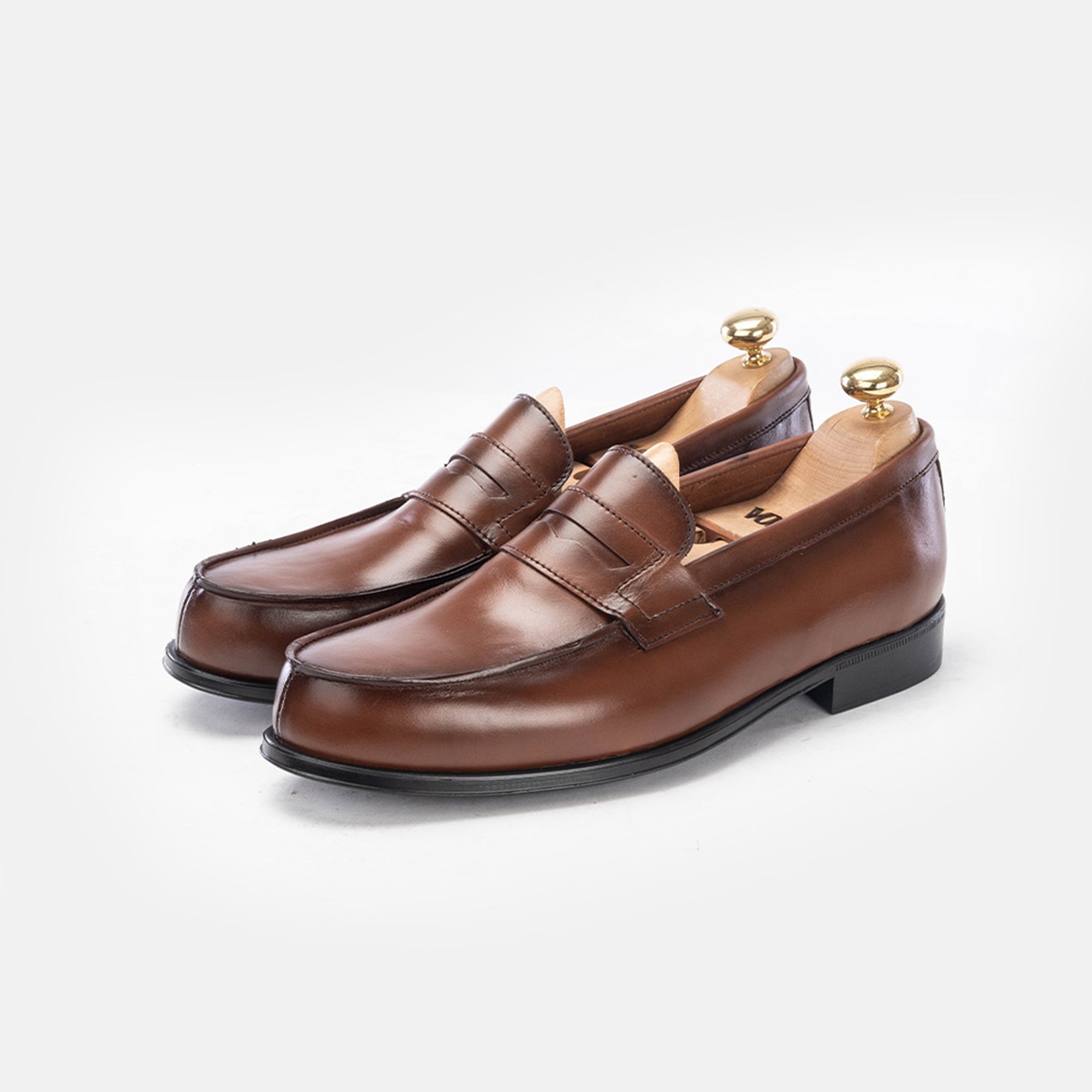 Volzak 5157 Camel Leather Penny Loafer