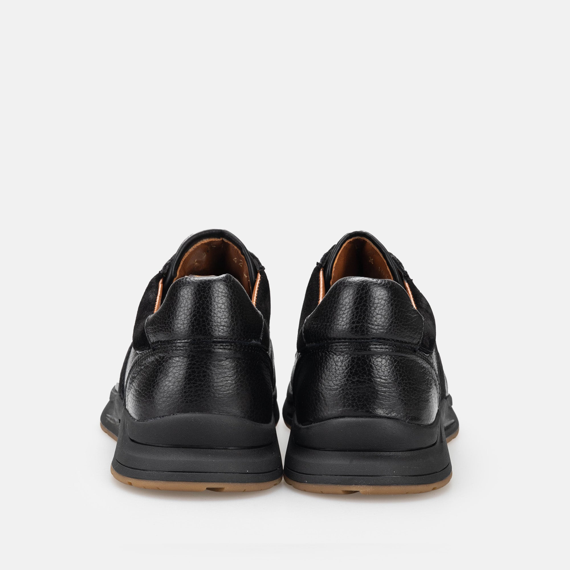 Volzak 3038 Black Leather Sneakers