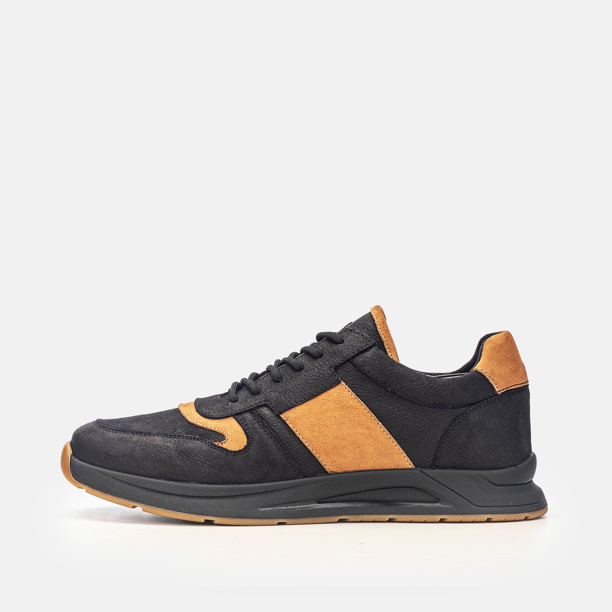 Volzak 3038 Black Camel Nubuck Sneakers
