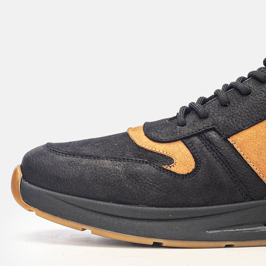 Volzak 3038 Black Camel Nubuck Sneakers