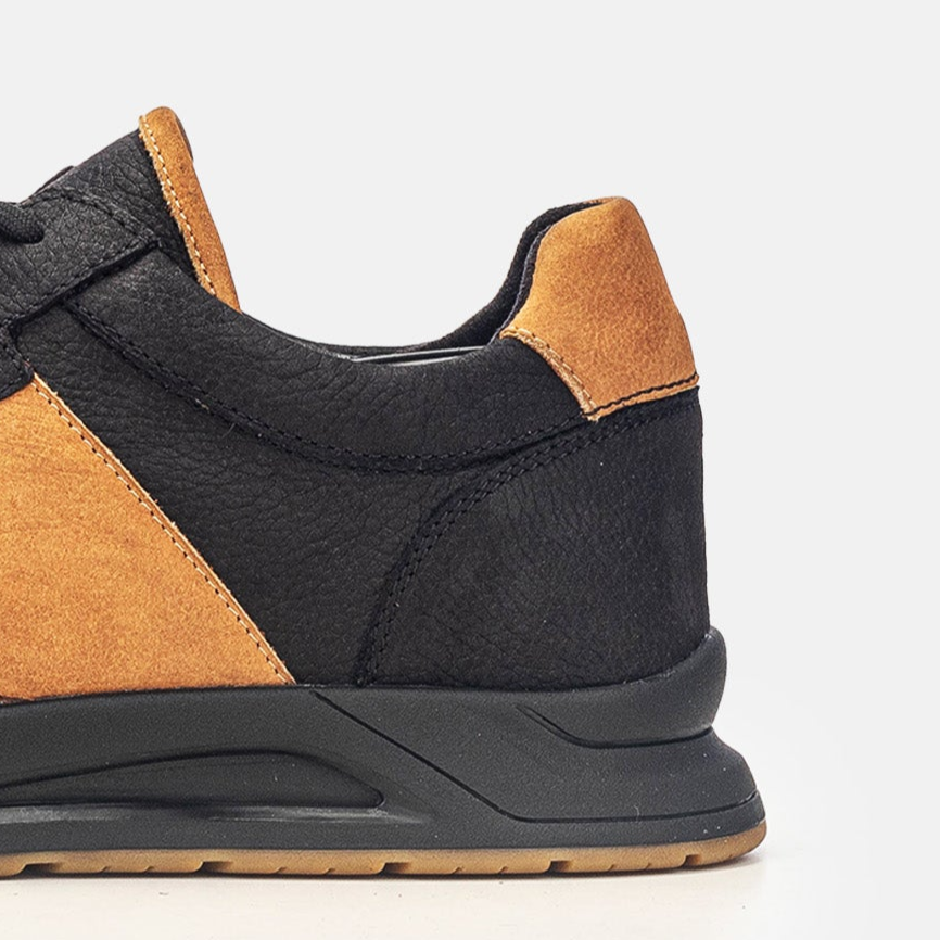 Volzak 3038 Black Camel Nubuck Sneakers