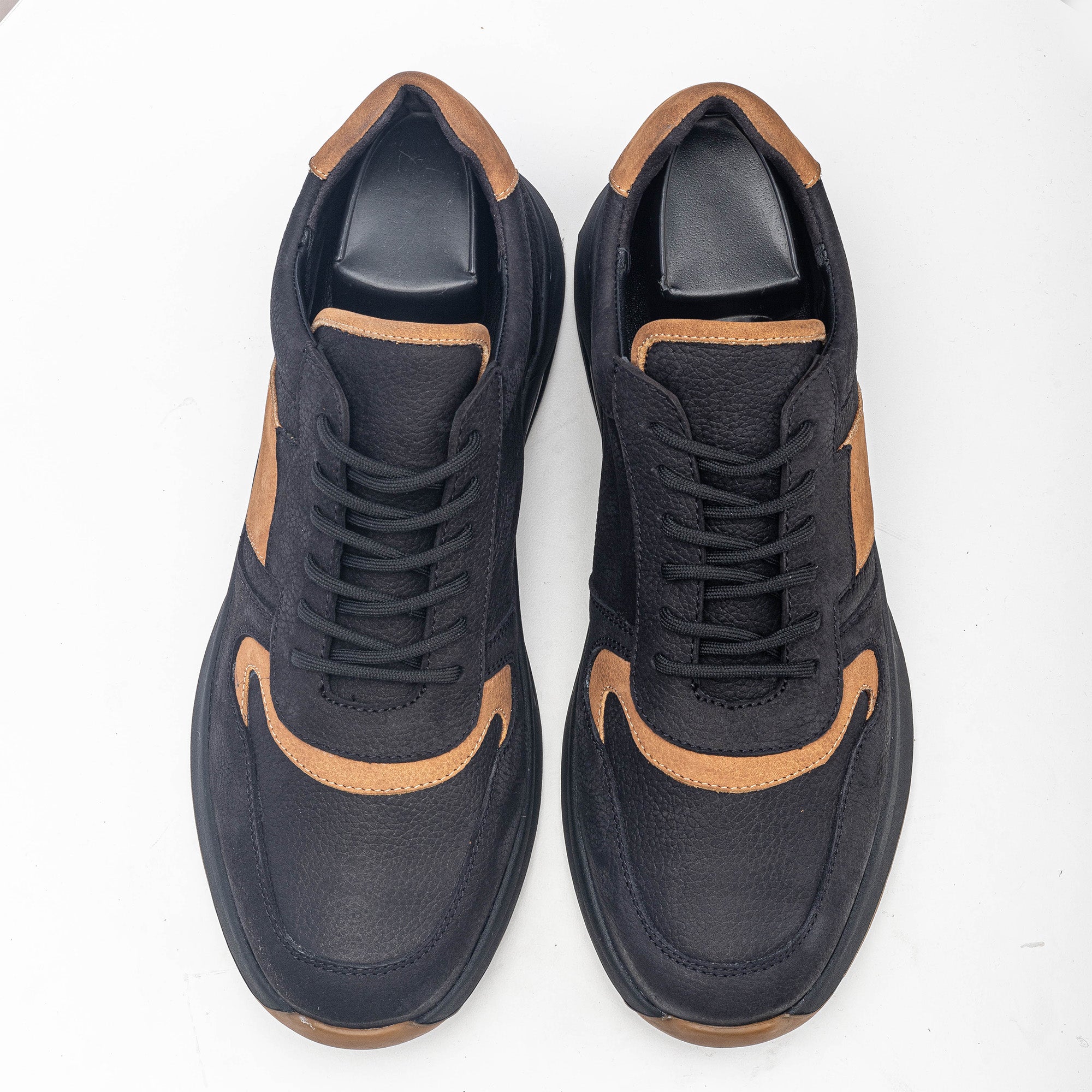 Volzak 3038 Black Camel Nubuck Sneakers