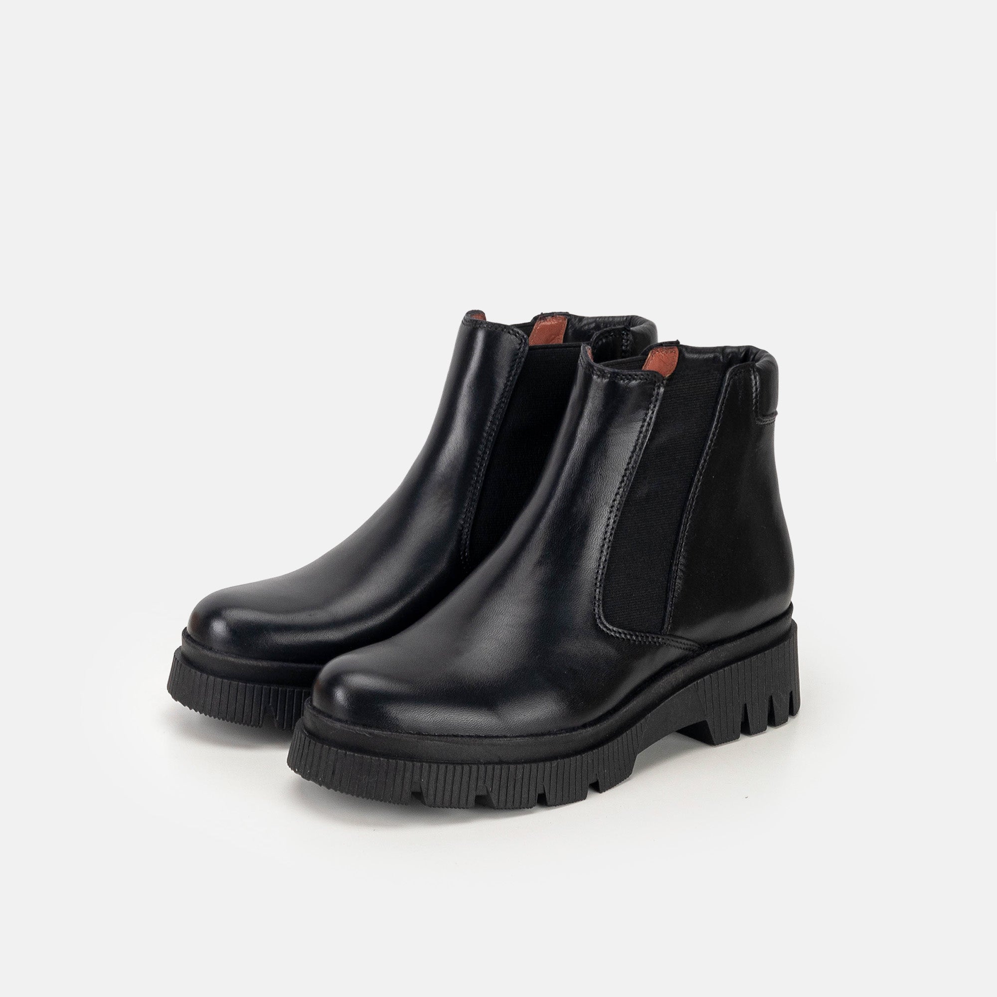 Volzak 1088 Black Leather Ankle Boot