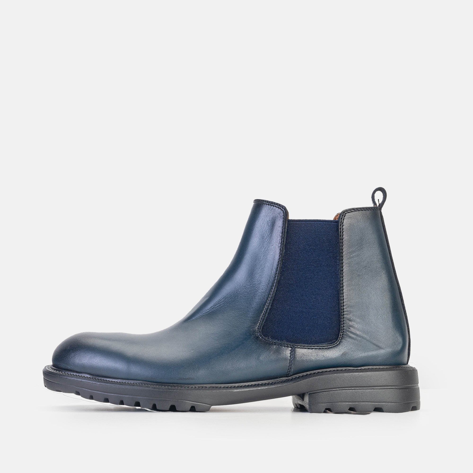 Volzak 5302 Leather Ankle Boot Blue