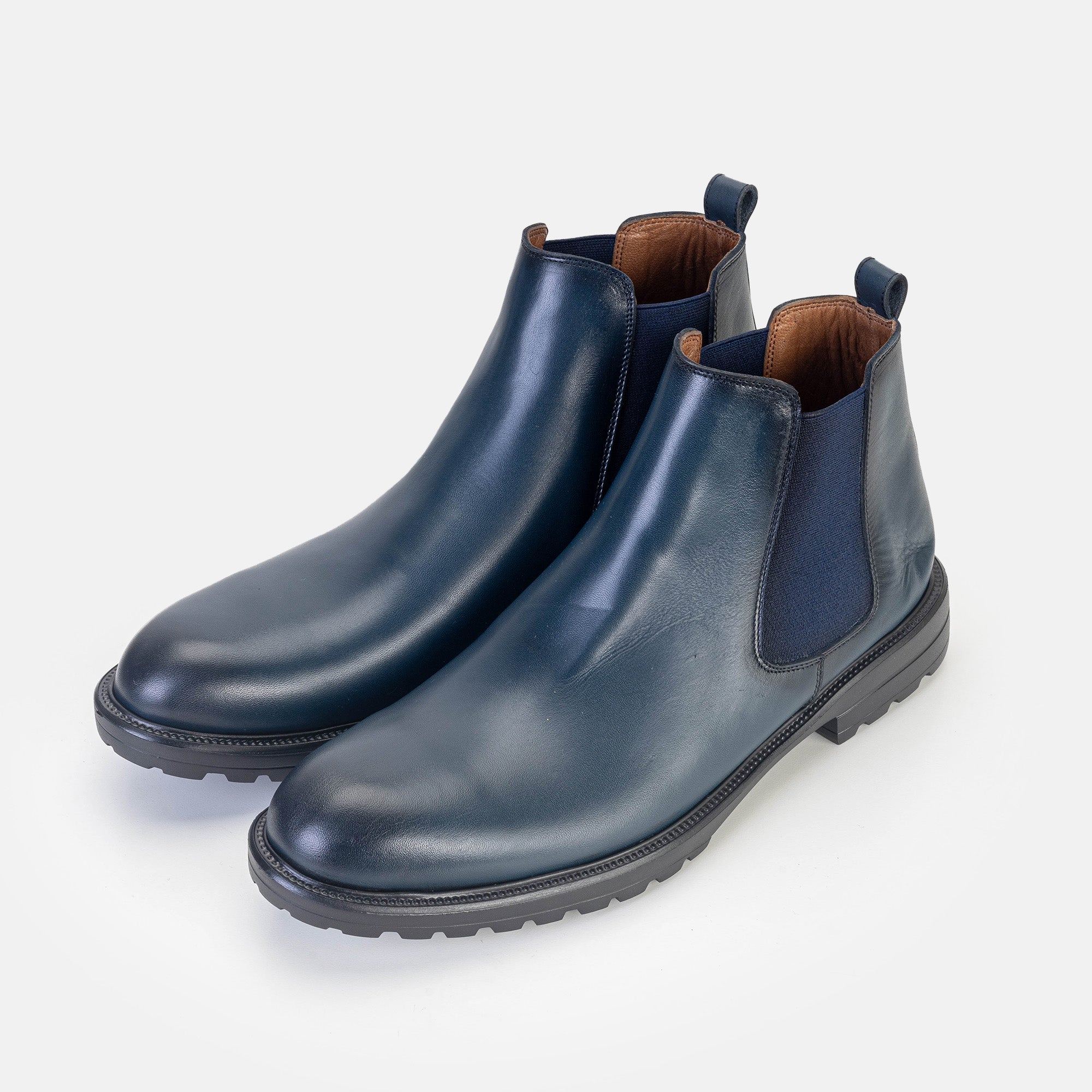 Volzak 5302 Leather Ankle Boot Blue