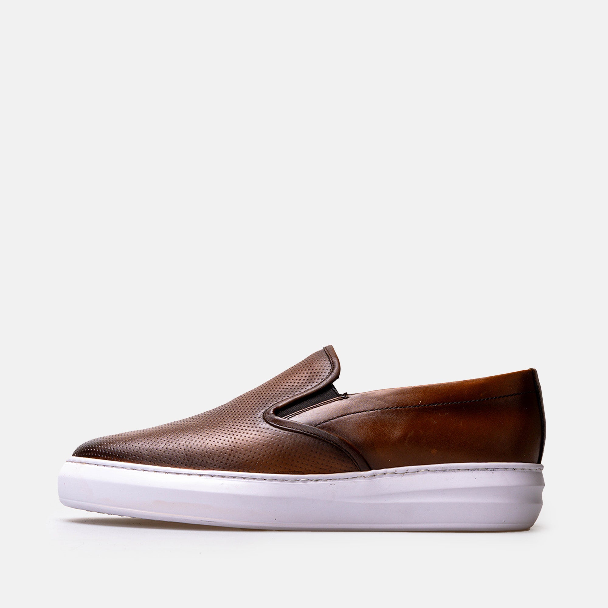 Volzak 5417 Vintage Brown Leather Sneakers