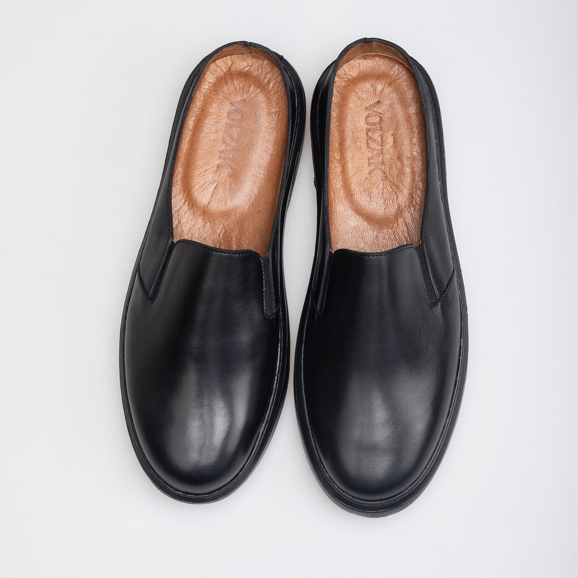 Volzak 5348 Black Leather Mule