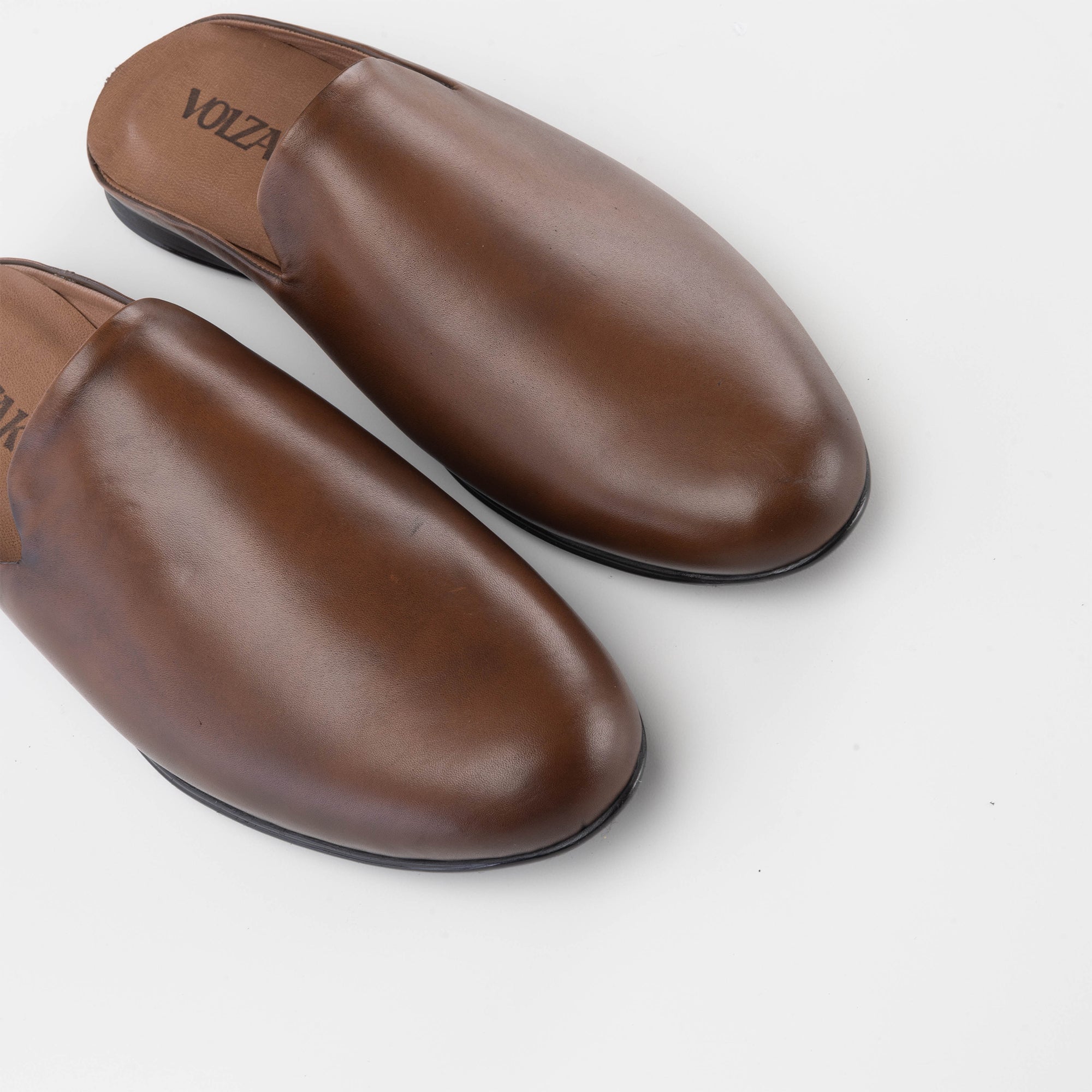 Volzak 5174 Vintage Brown Leather Mule