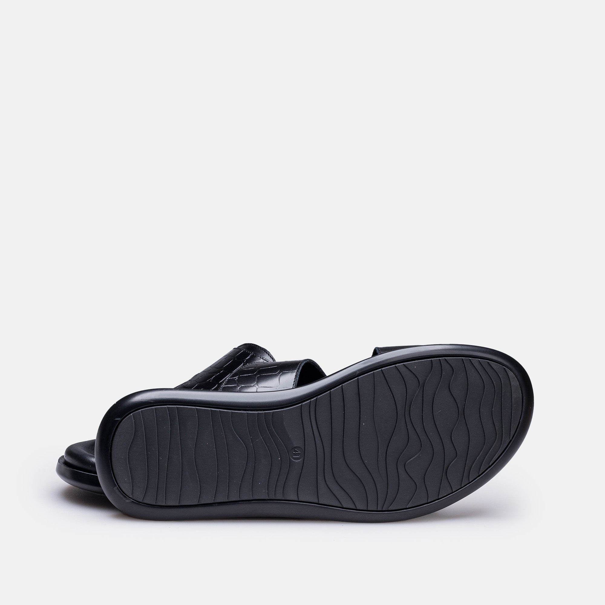 Volzak 5413 Black Leather Sandal
