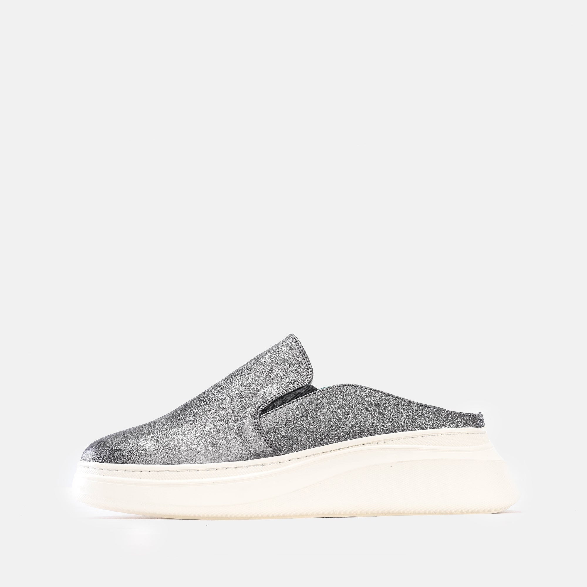 Volzak 02 s Silver Leather Mule